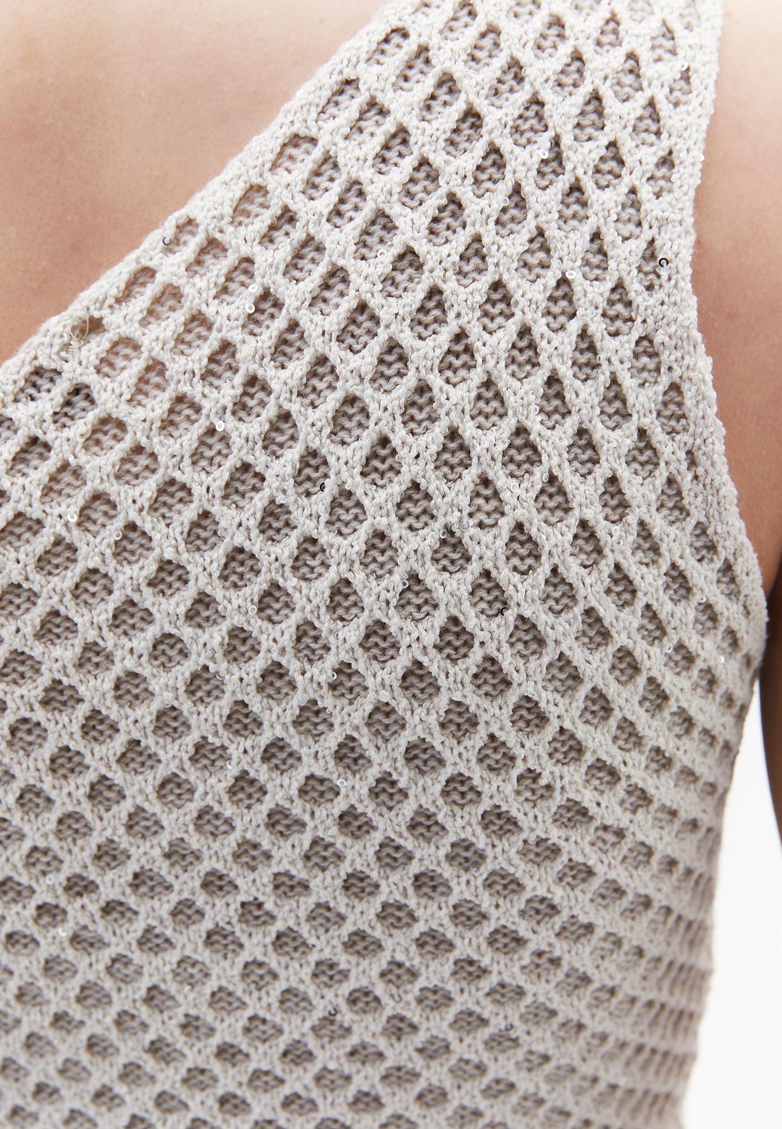 One Shoulder Ajour Tank - SILVER BIRCH