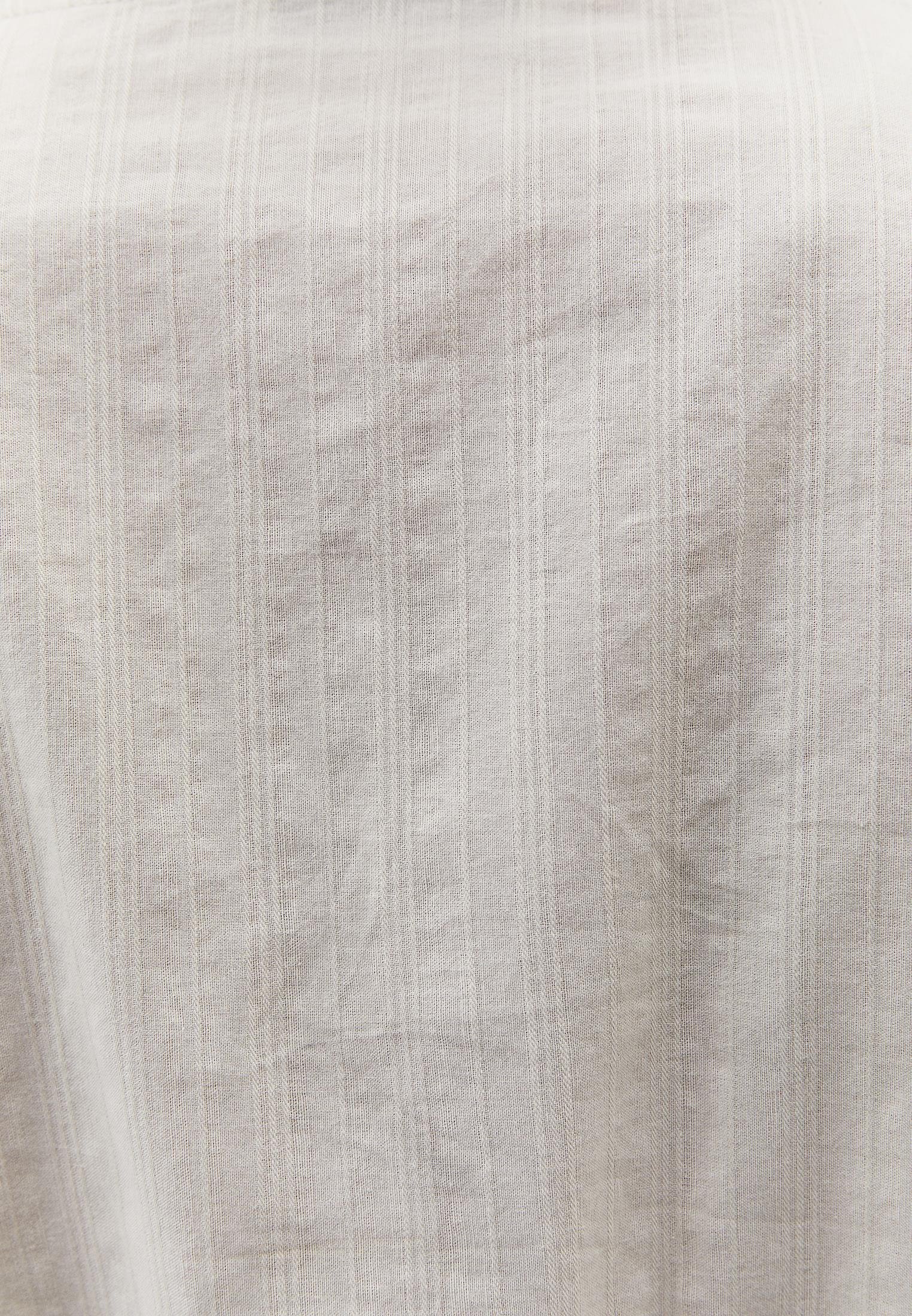 Slim Fit Blouse With Mandarin Collar And Long Sleeves - SILVER BIRCH