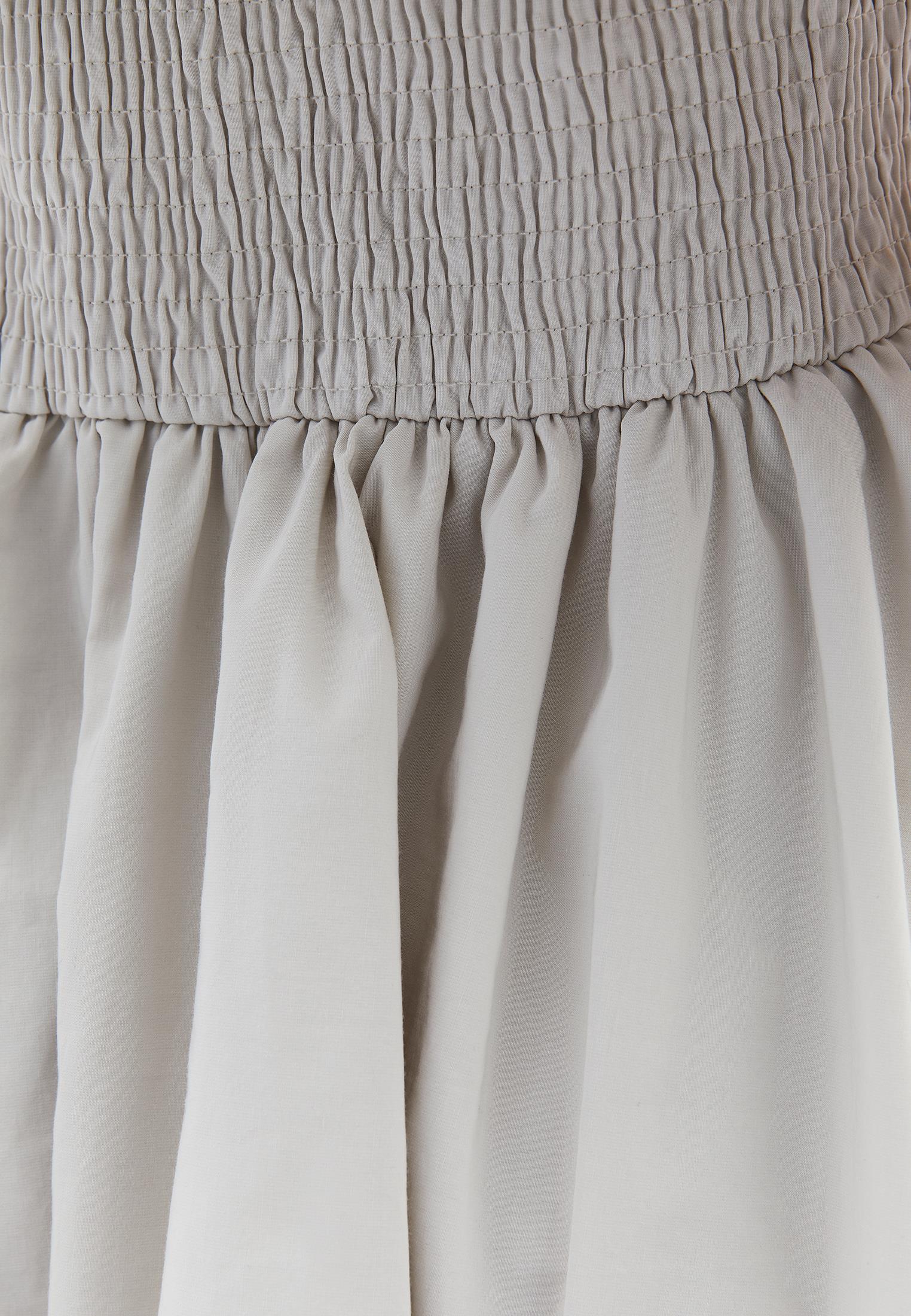 Balloon Shape Sleeveless Short Dress with Dropped Shoulder - SILVER BIRCH