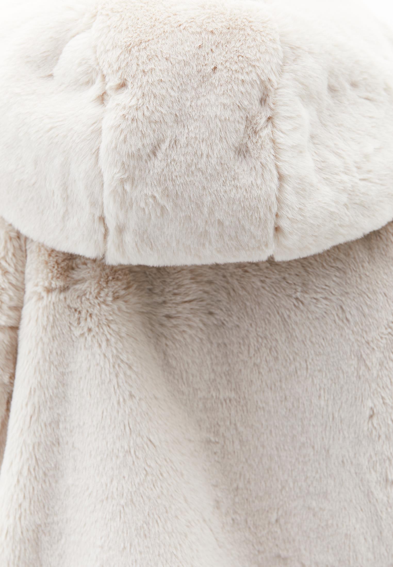 Hooded Fur Jacket - SILVER BIRCH