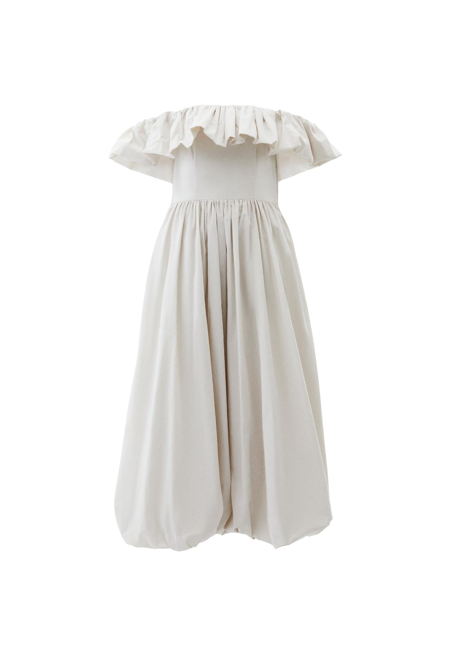Balloon Dress - SILVER BIRCH