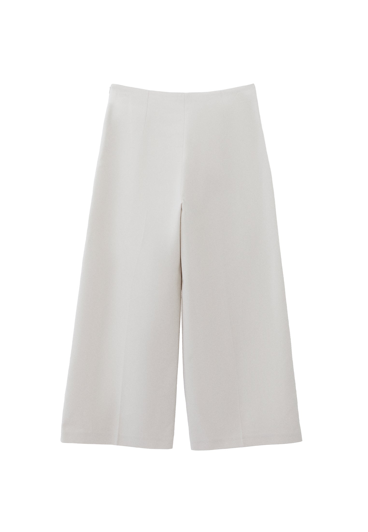 Ultra High Waist Culotte Pants - SILVER BIRCH