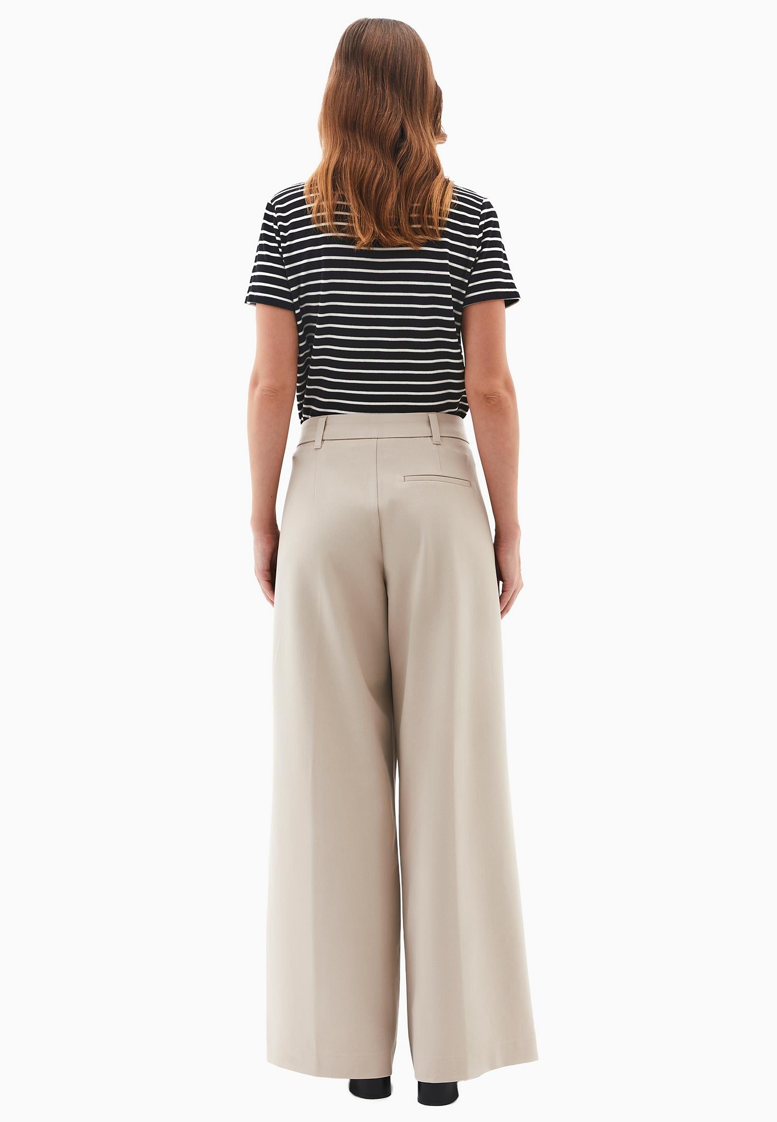 Pleated Standard Wide Leg Pants - SIMPLY TAUPE