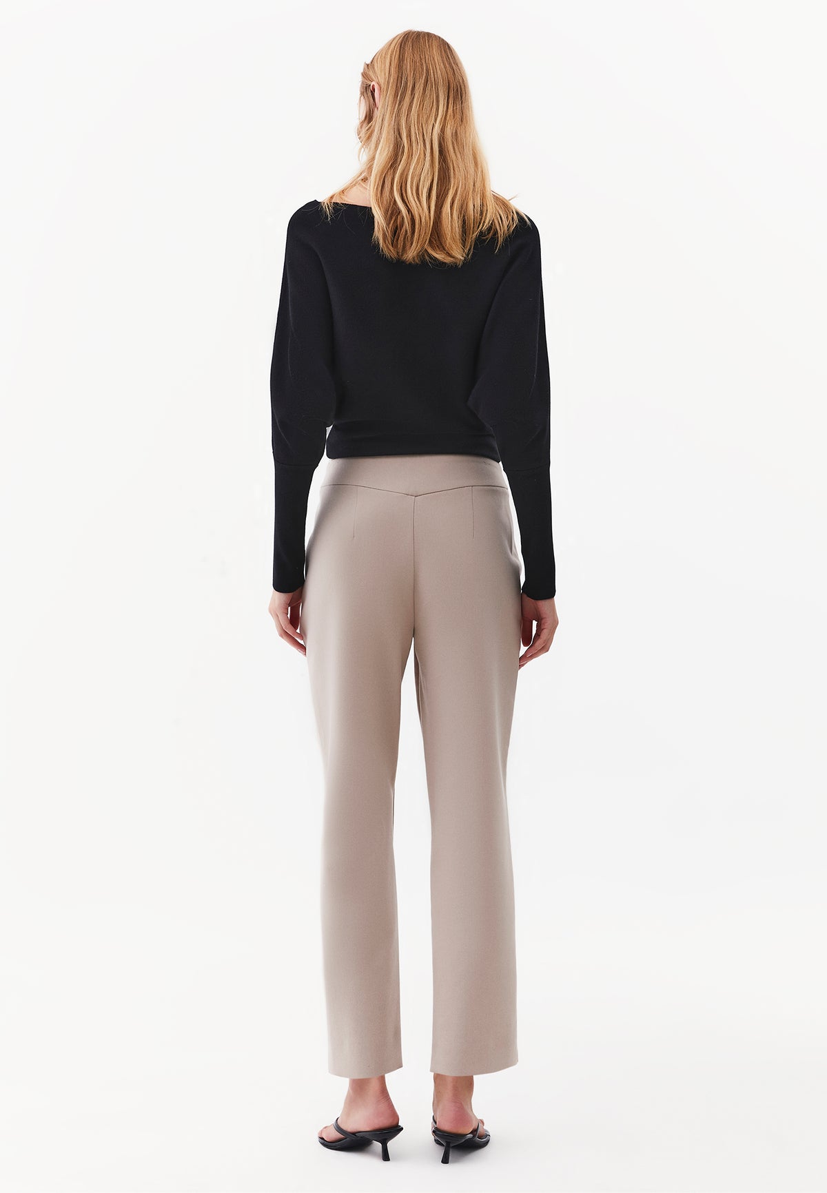 Ultra High Waist Carrot Cut Pants with Pocket Detail - SIMPLY TAUPE