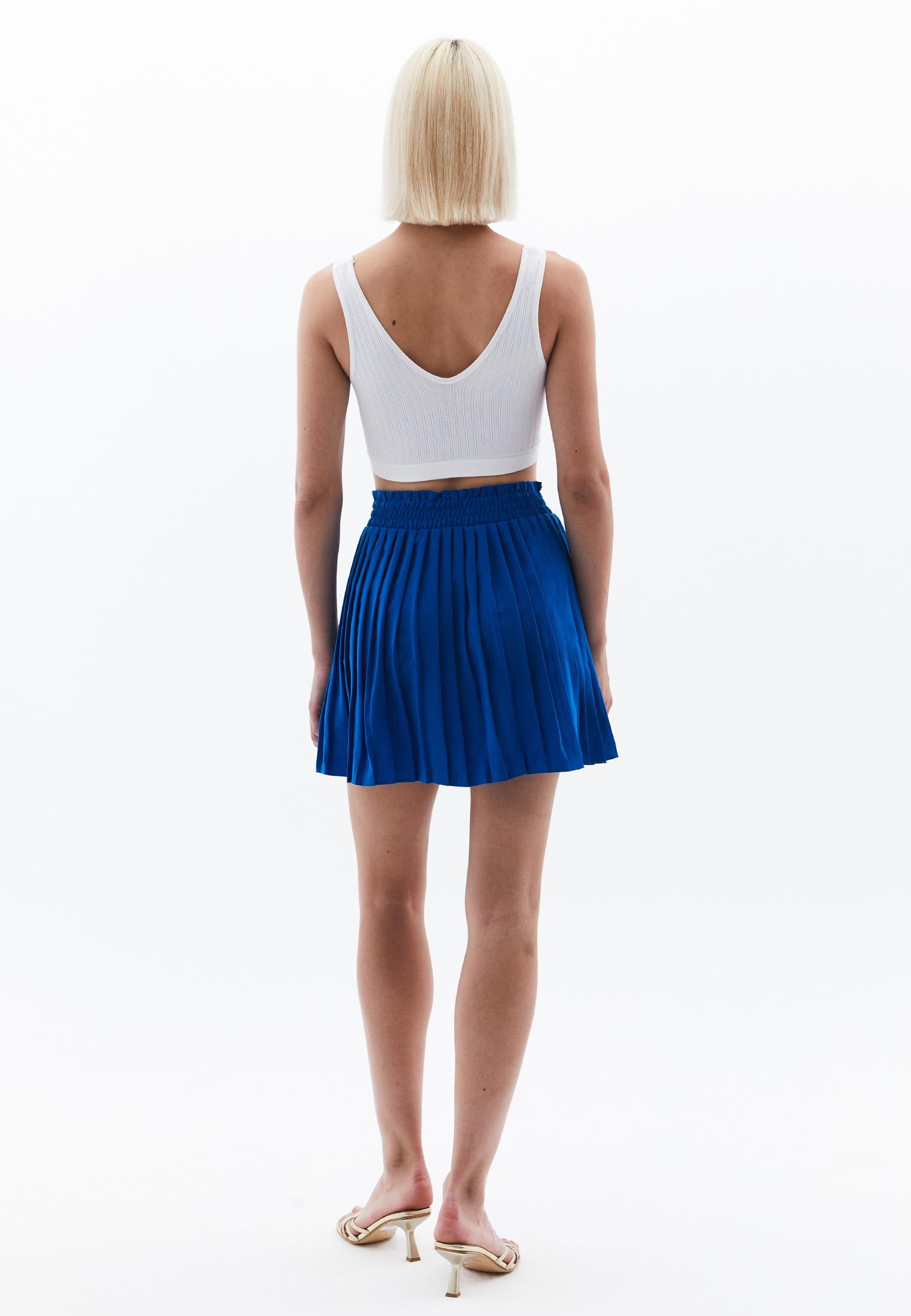 High Waist Short A-Line Skirt - SKYDIVER