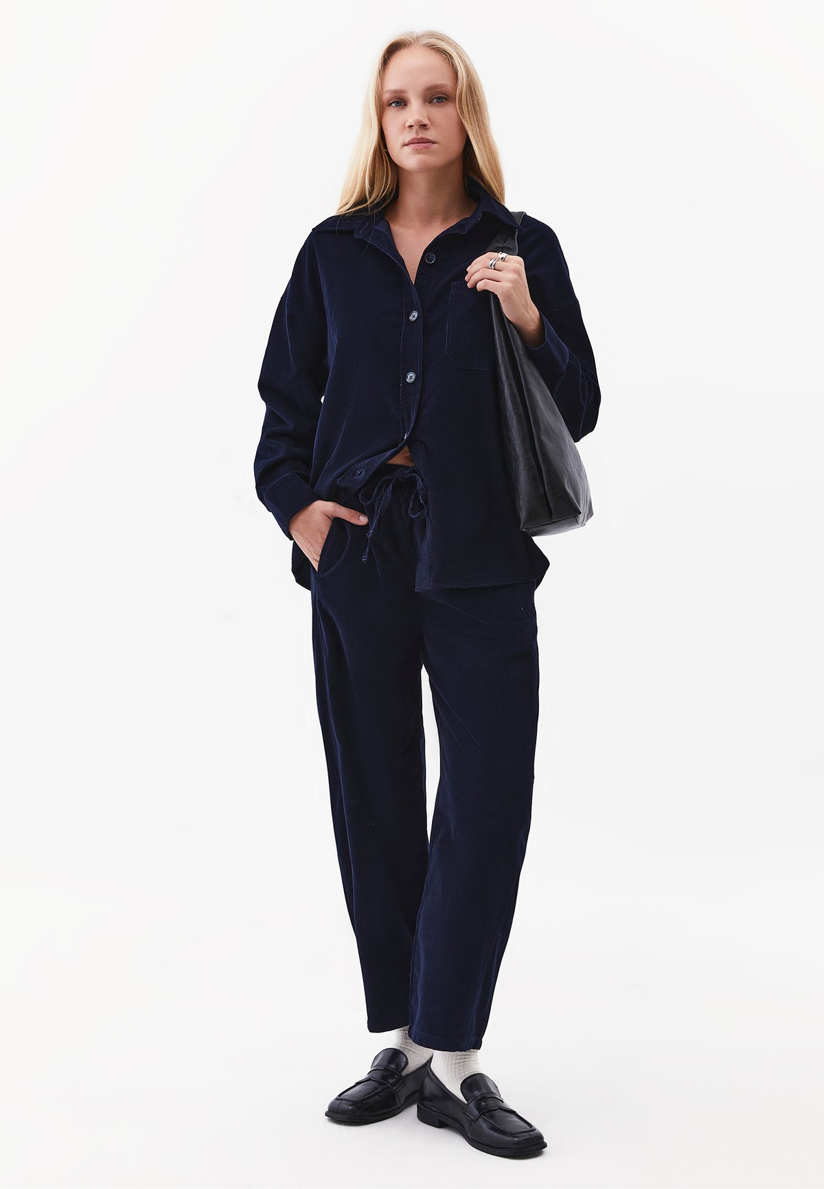 Oversize Buttoned Long Sleeve Shirt - SKY CAPTAIN