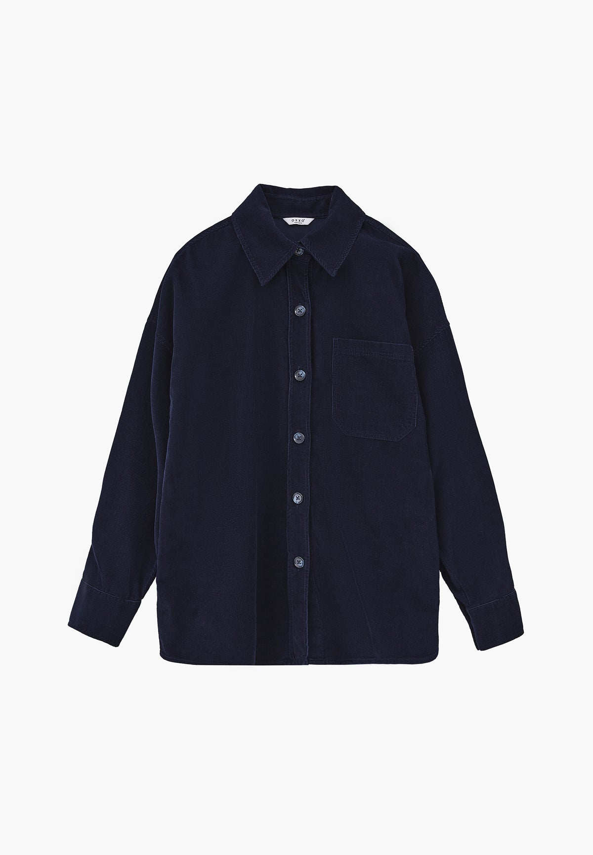 Oversize Buttoned Long Sleeve Shirt - SKY CAPTAIN
