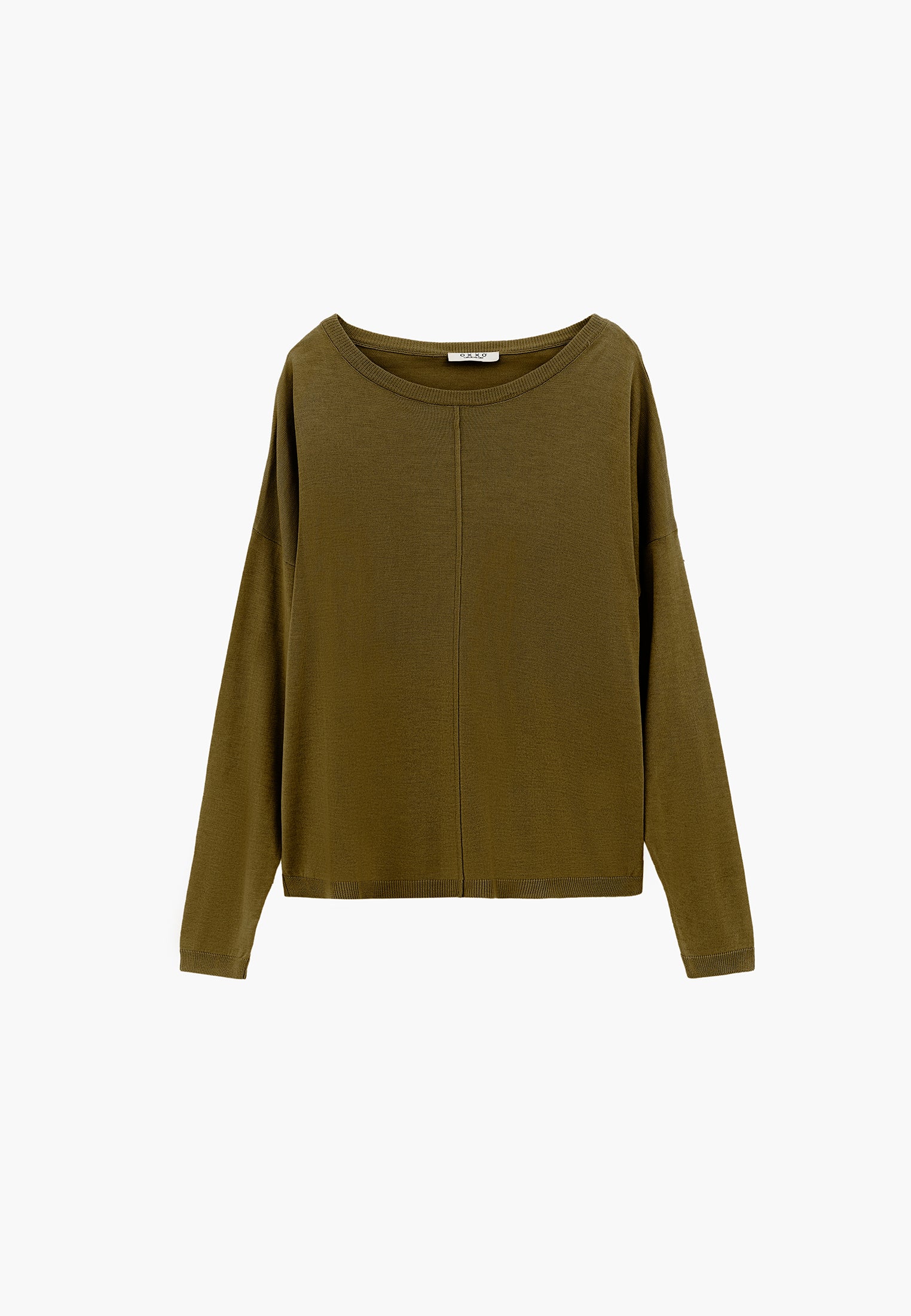 Boat Neck Knit Sweater - SPHAGNUM