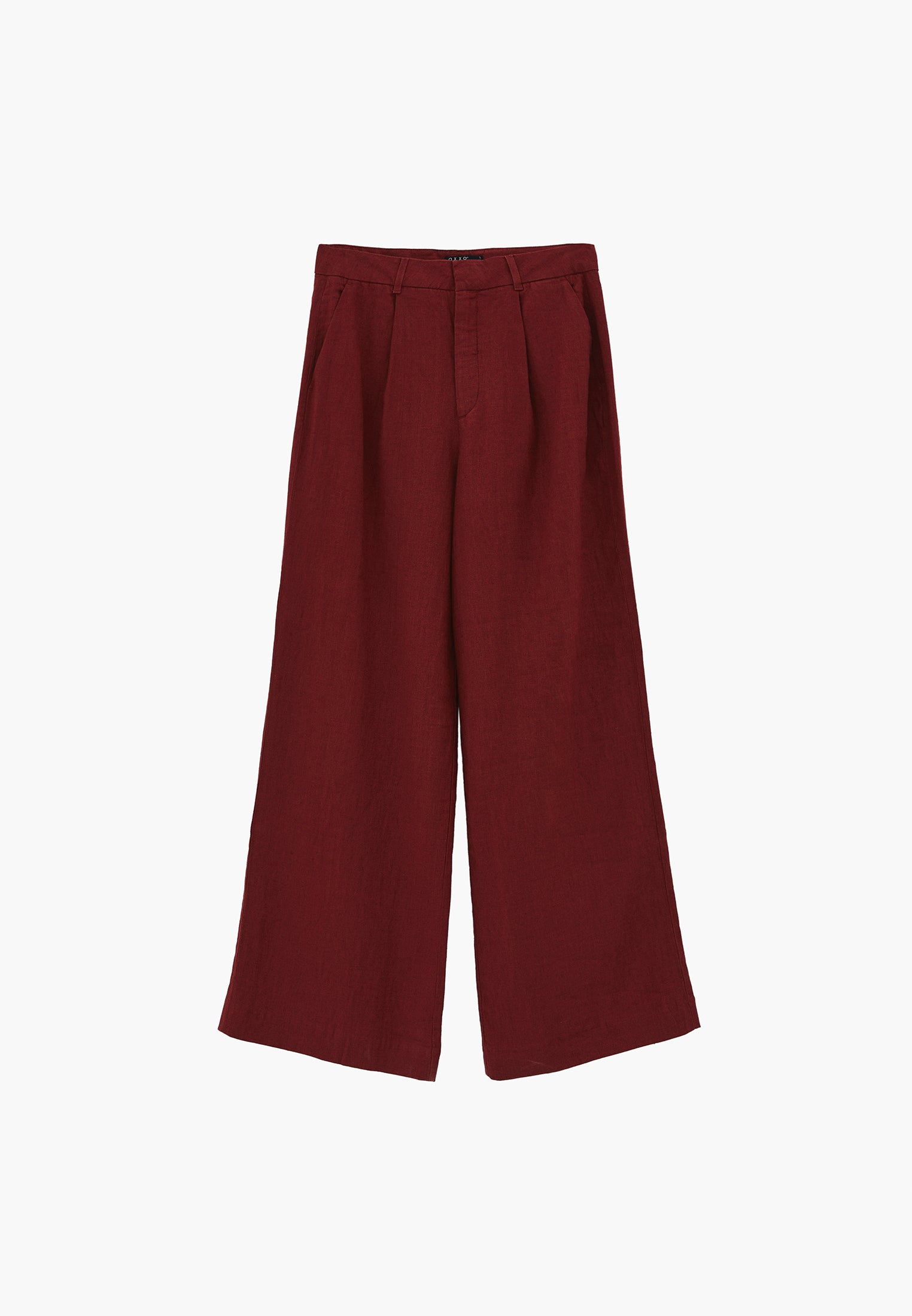 Pleated Wide Leg Pants - SPICED APPLE