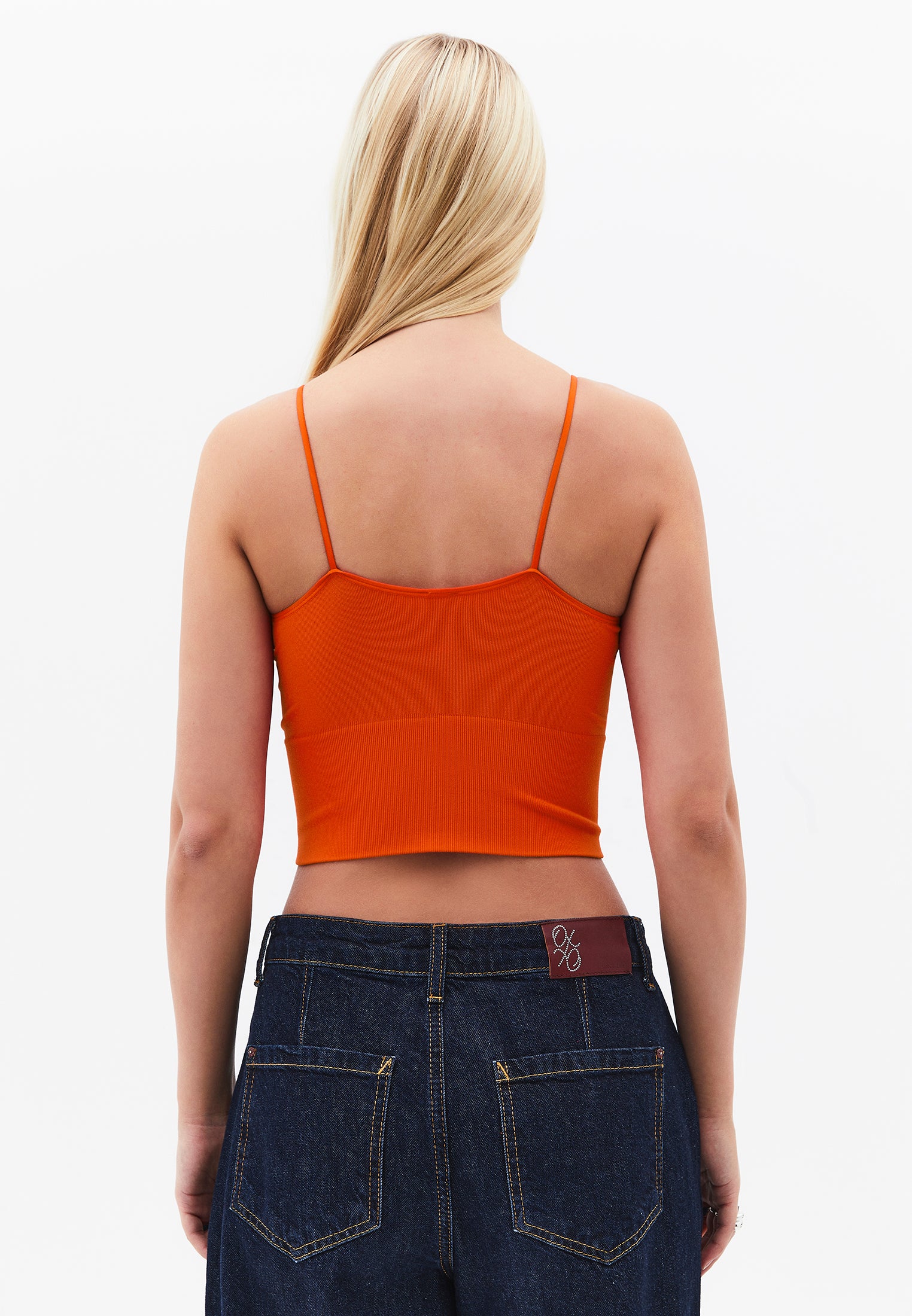 V Neck Tank Top - SPICY ORANGE