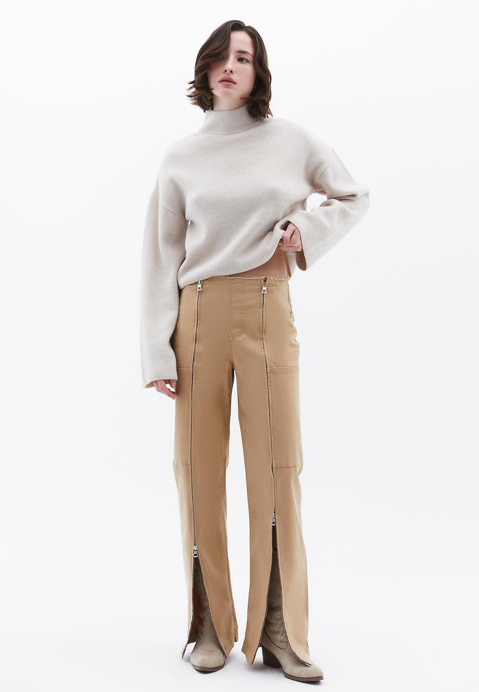 Straight Leg High Waist Trousers - STARFISH