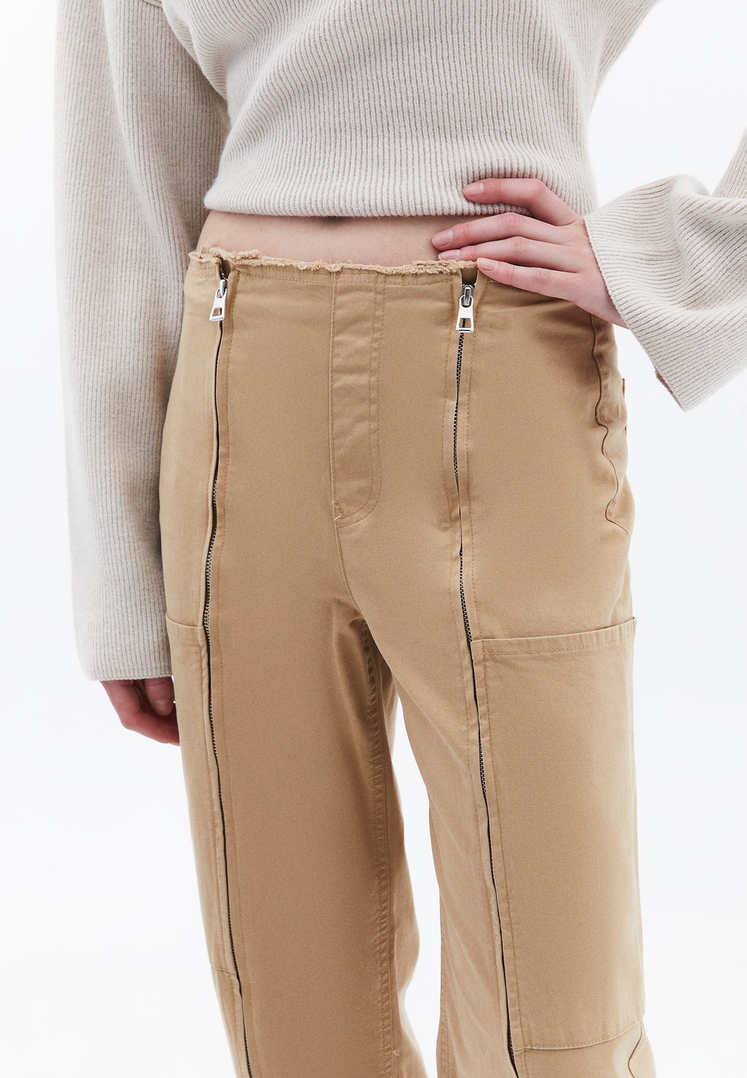 Straight Leg High Waist Trousers - STARFISH