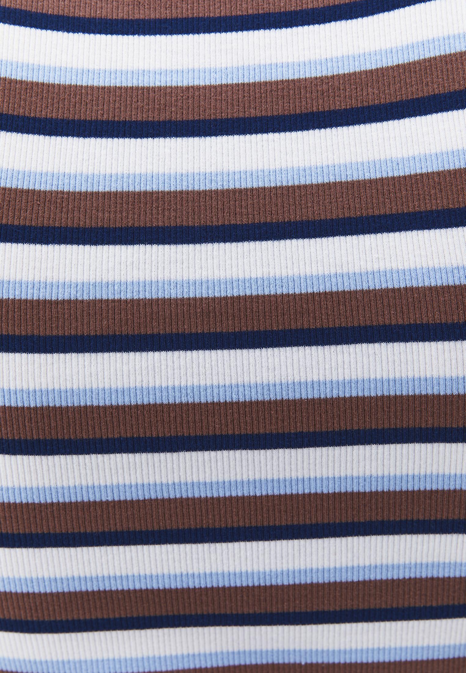 Crew Neck Bodycon Tank Top - STRIPED COMB
