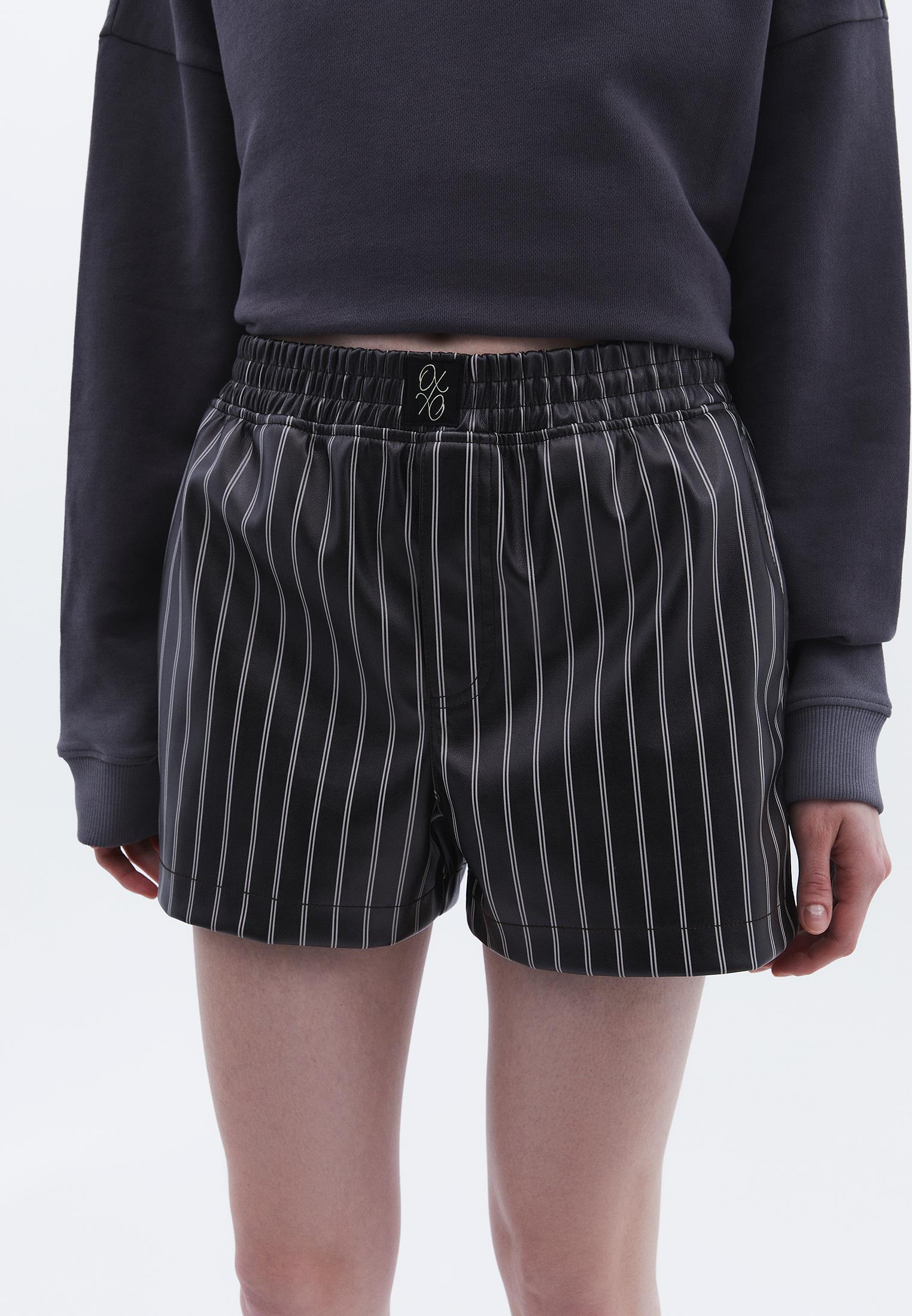 Elastic Waist Loose Fit Shorts - STRIPE COMB