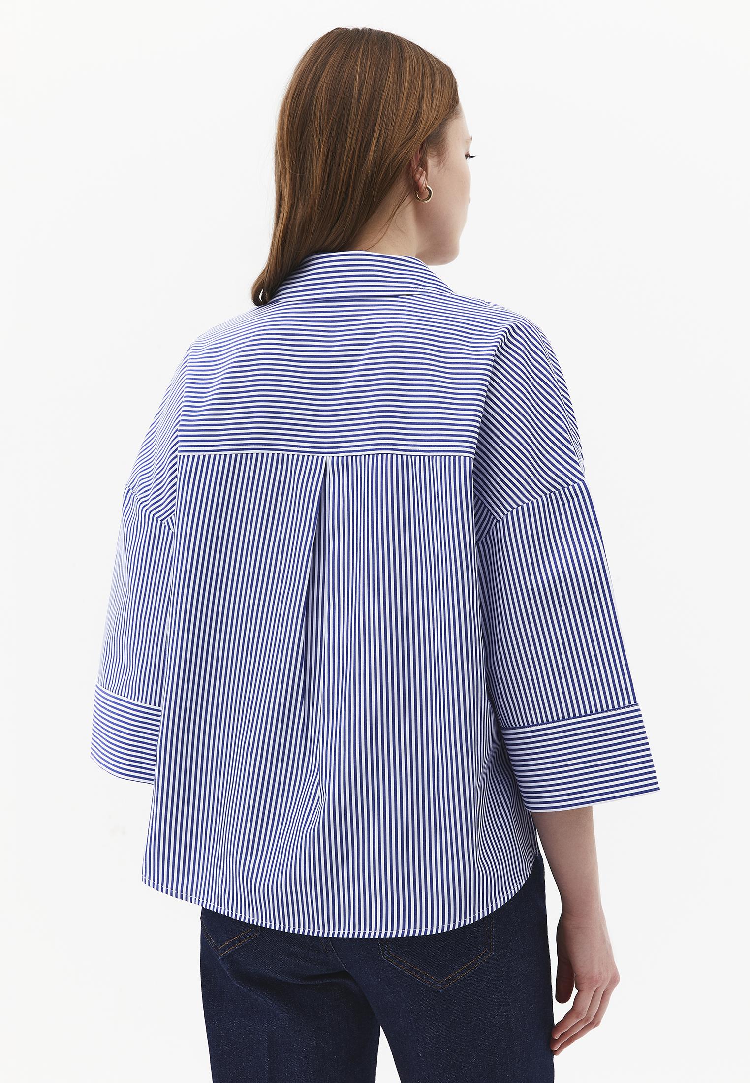 Oversize Shirt Top - STRIPE COMB