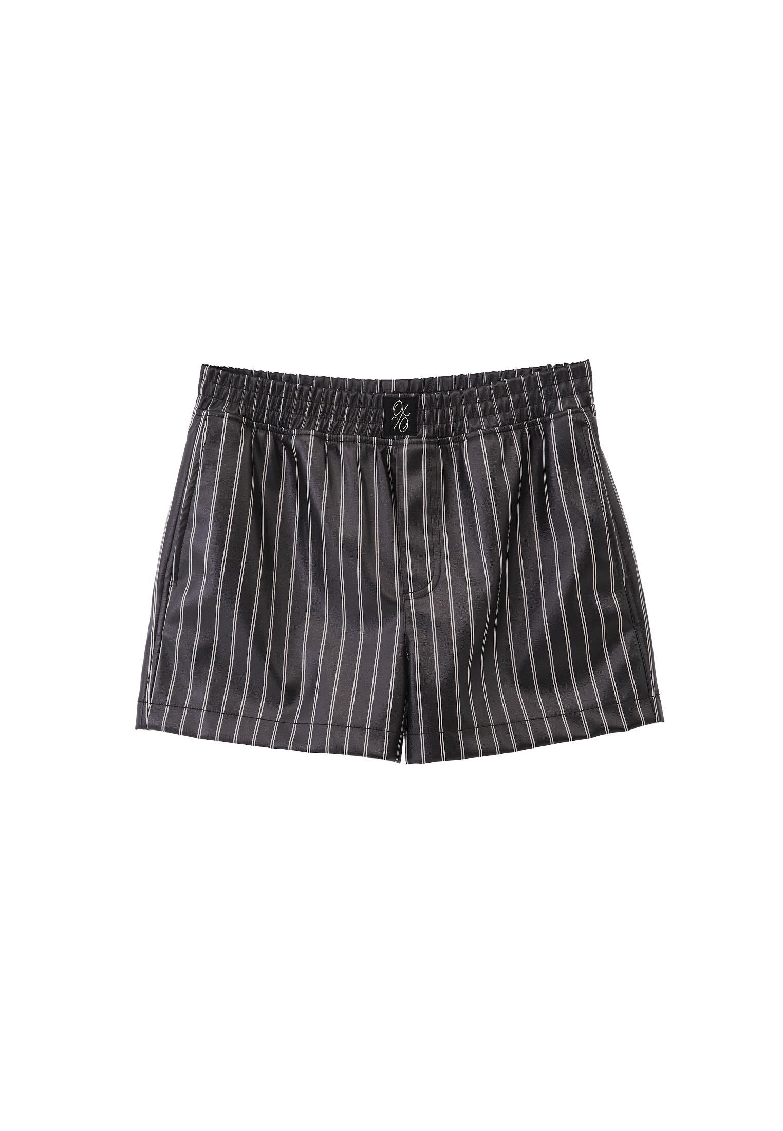 Elastic Waist Loose Fit Shorts - STRIPE COMB
