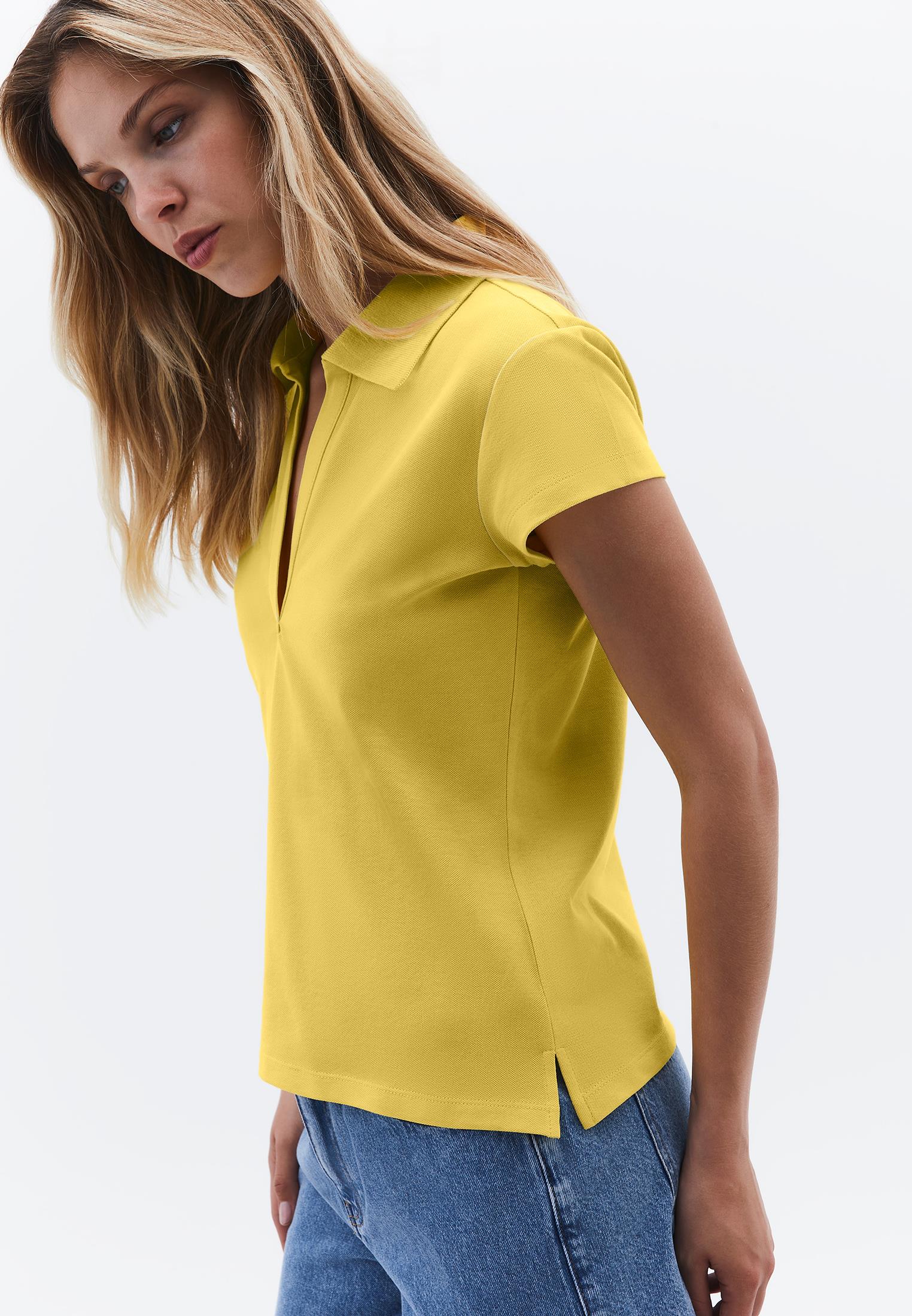 Polo Collar T-Shirt - SUNSHINE