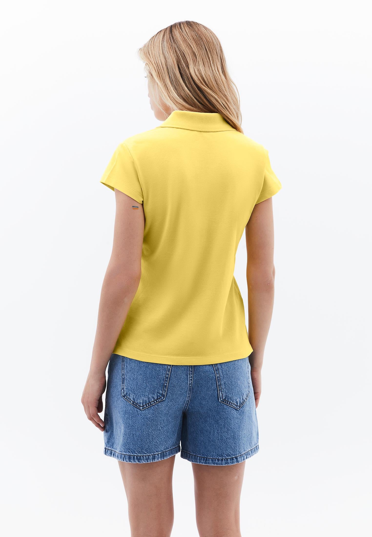 Polo Collar T-Shirt - SUNSHINE