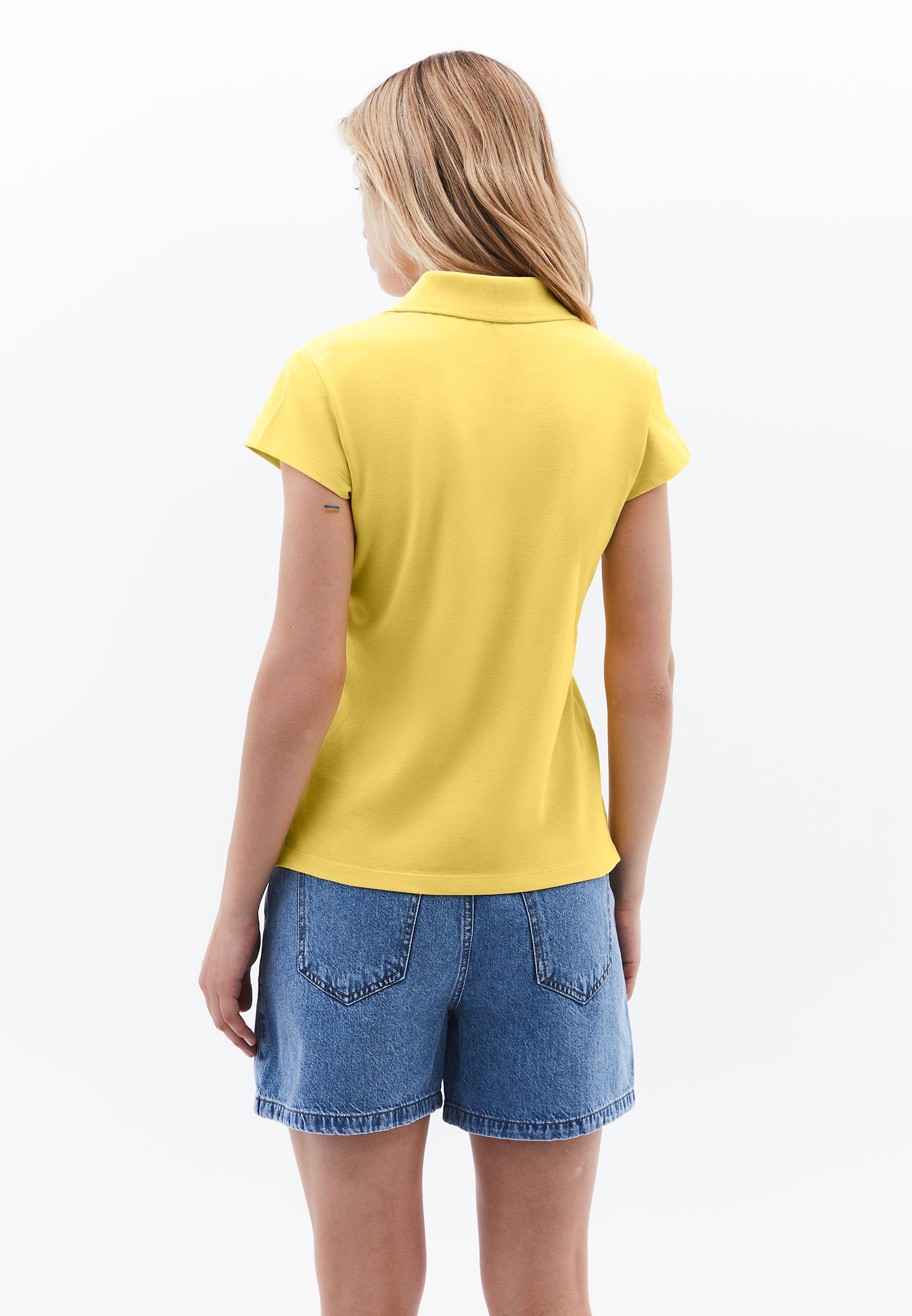 Polo Collar T-Shirt - SUNSHINE