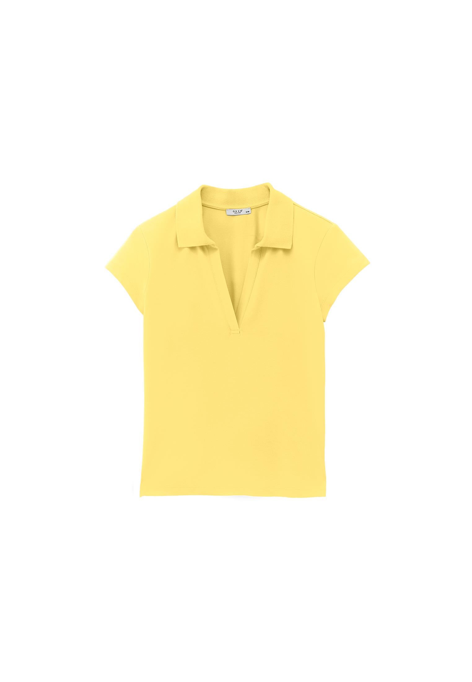 Polo Collar T-Shirt - SUNSHINE