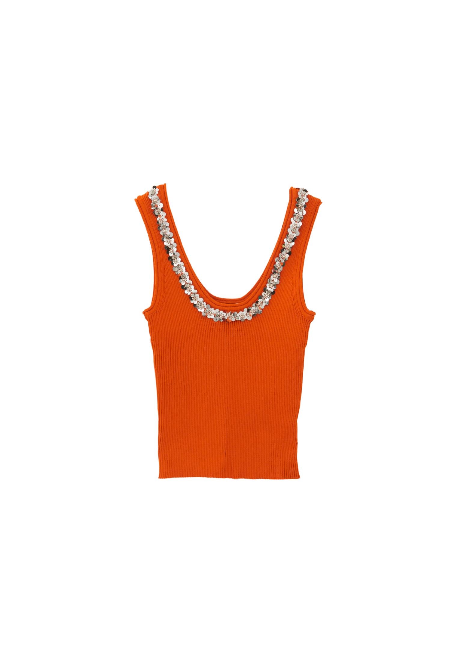 Ribbed Tank - SUN ORANGE