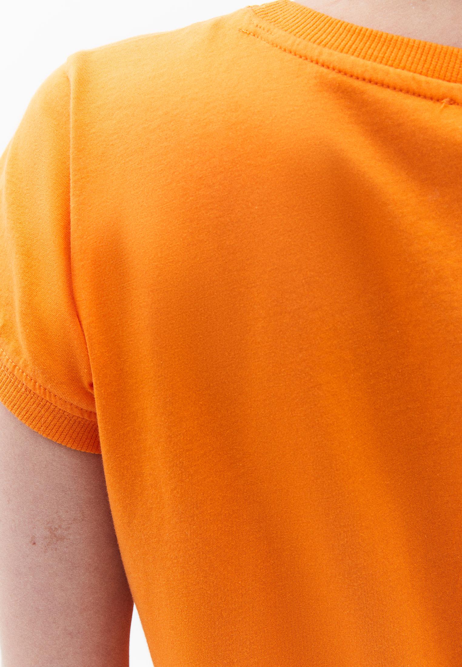 Crew Neck Short Sleeve T-Shirt - SUN ORANGE