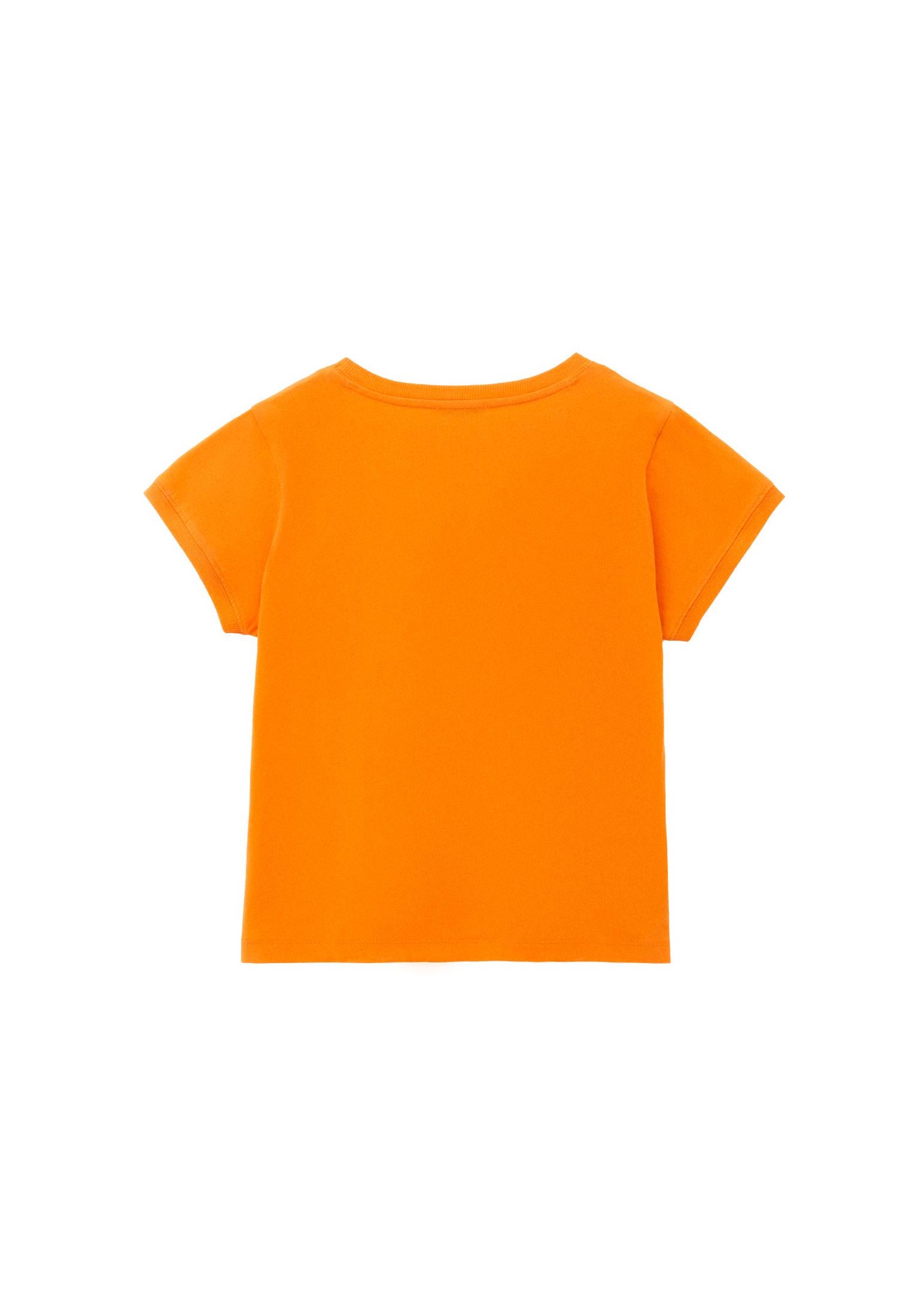 Crew Neck Short Sleeve T-Shirt - SUN ORANGE