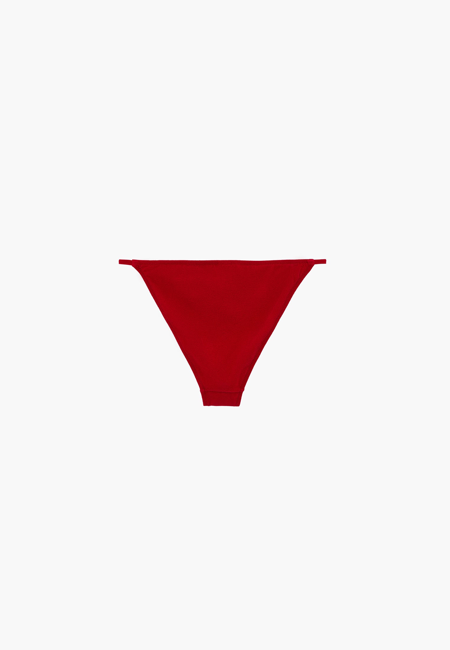 Slim Bikini Bottom With Buckle Detail - TANGO RED