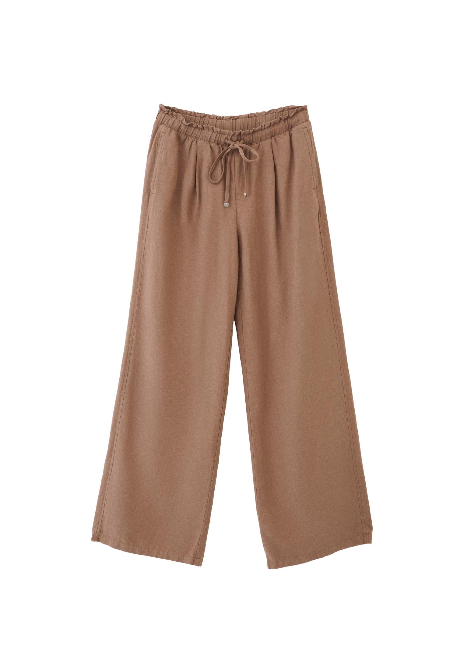 High Waist Wide Leg Pants - TAUPE GRAY