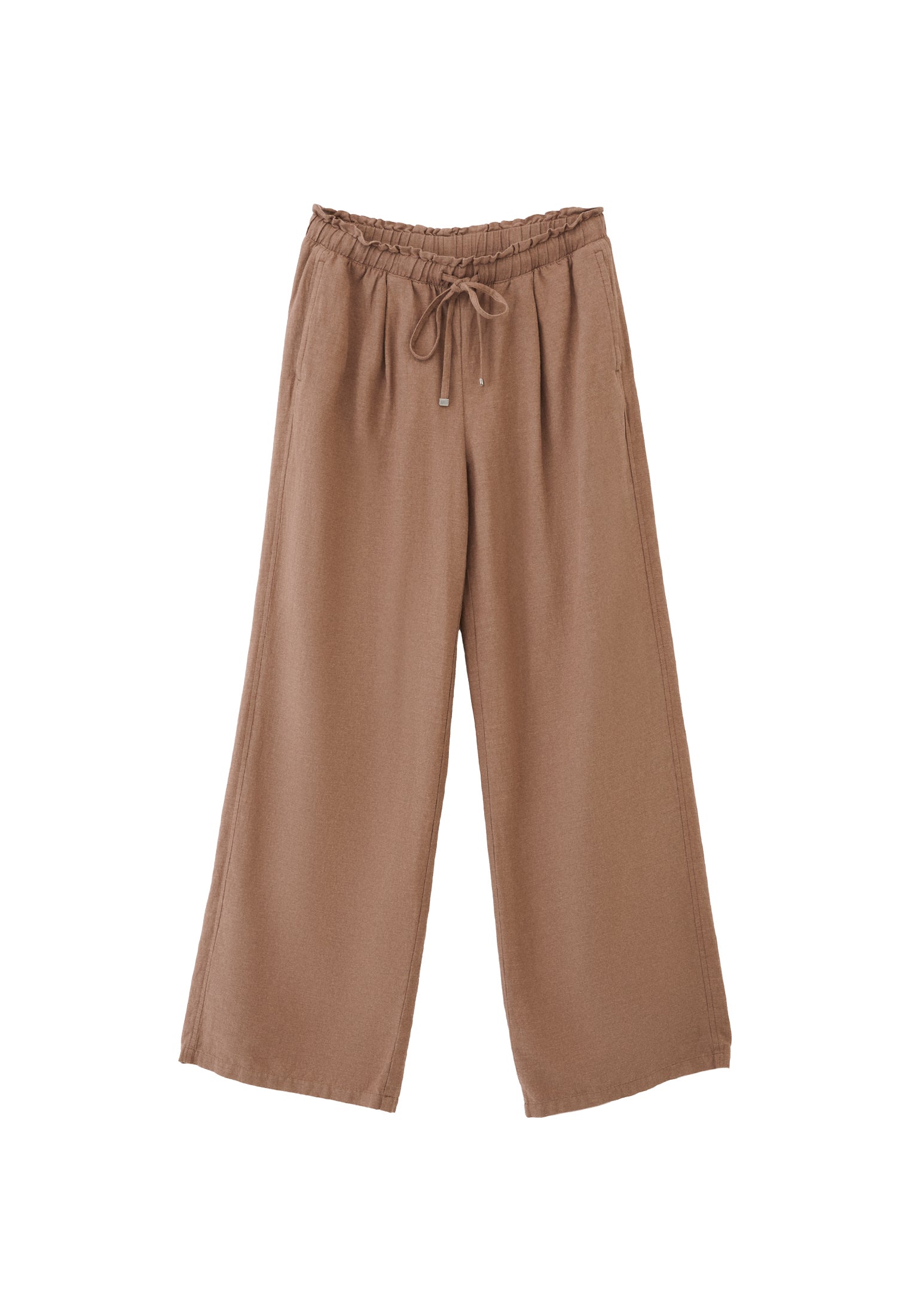 High Waist Wide Leg Pants - TAUPE GRAY