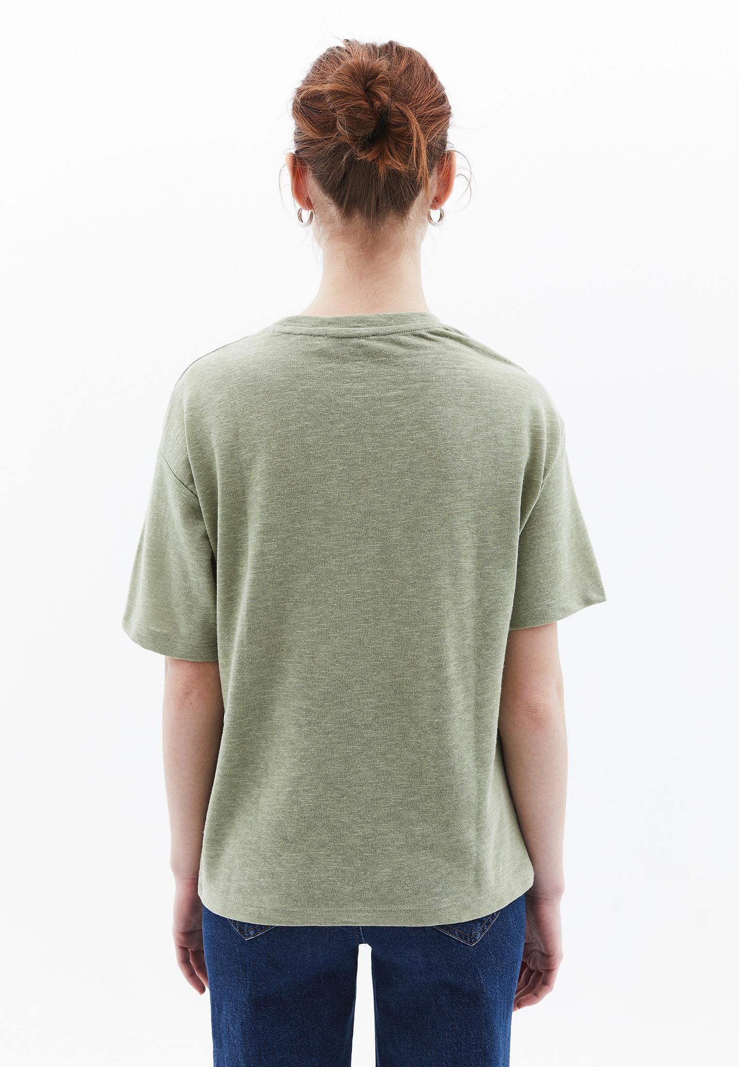 Oversize V Neck Short Sleeve T-Shirt - TEA