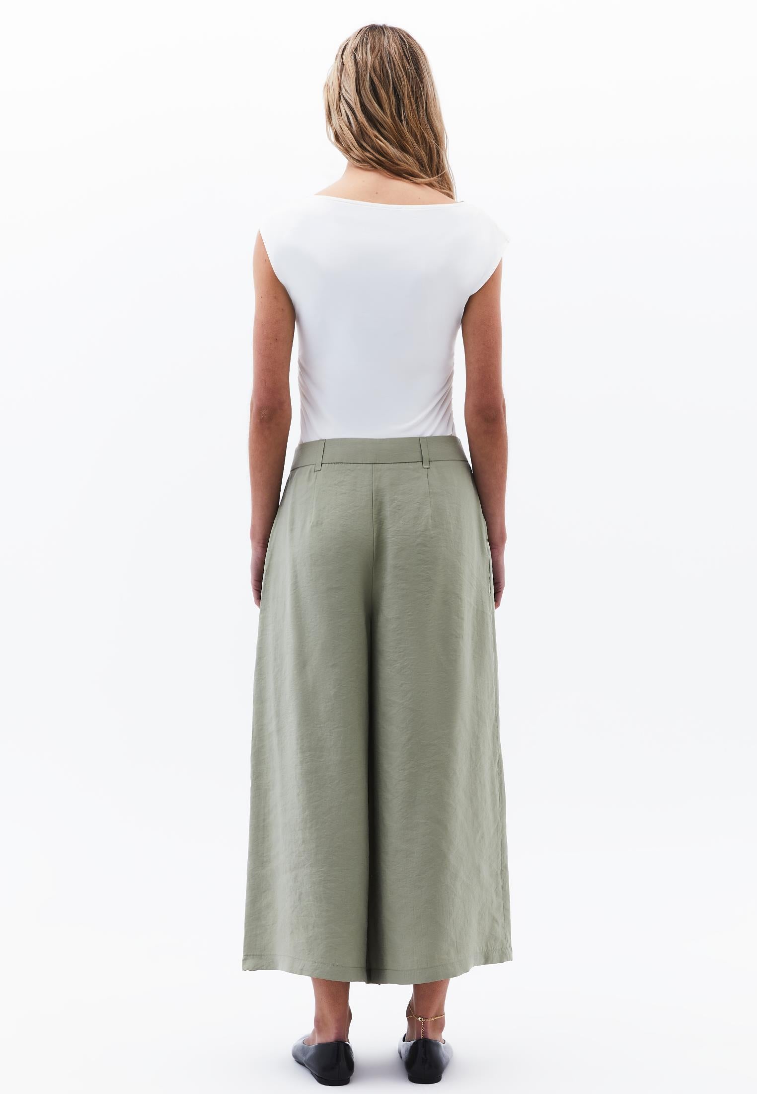 Cropped Culotte Trousers - TEA