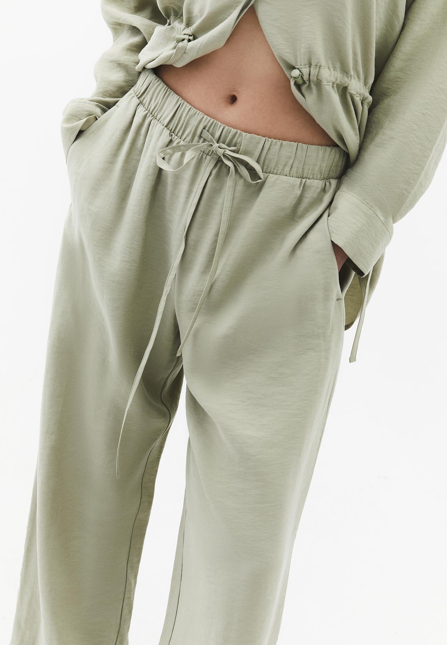 High Waist Straight Pants - TEA