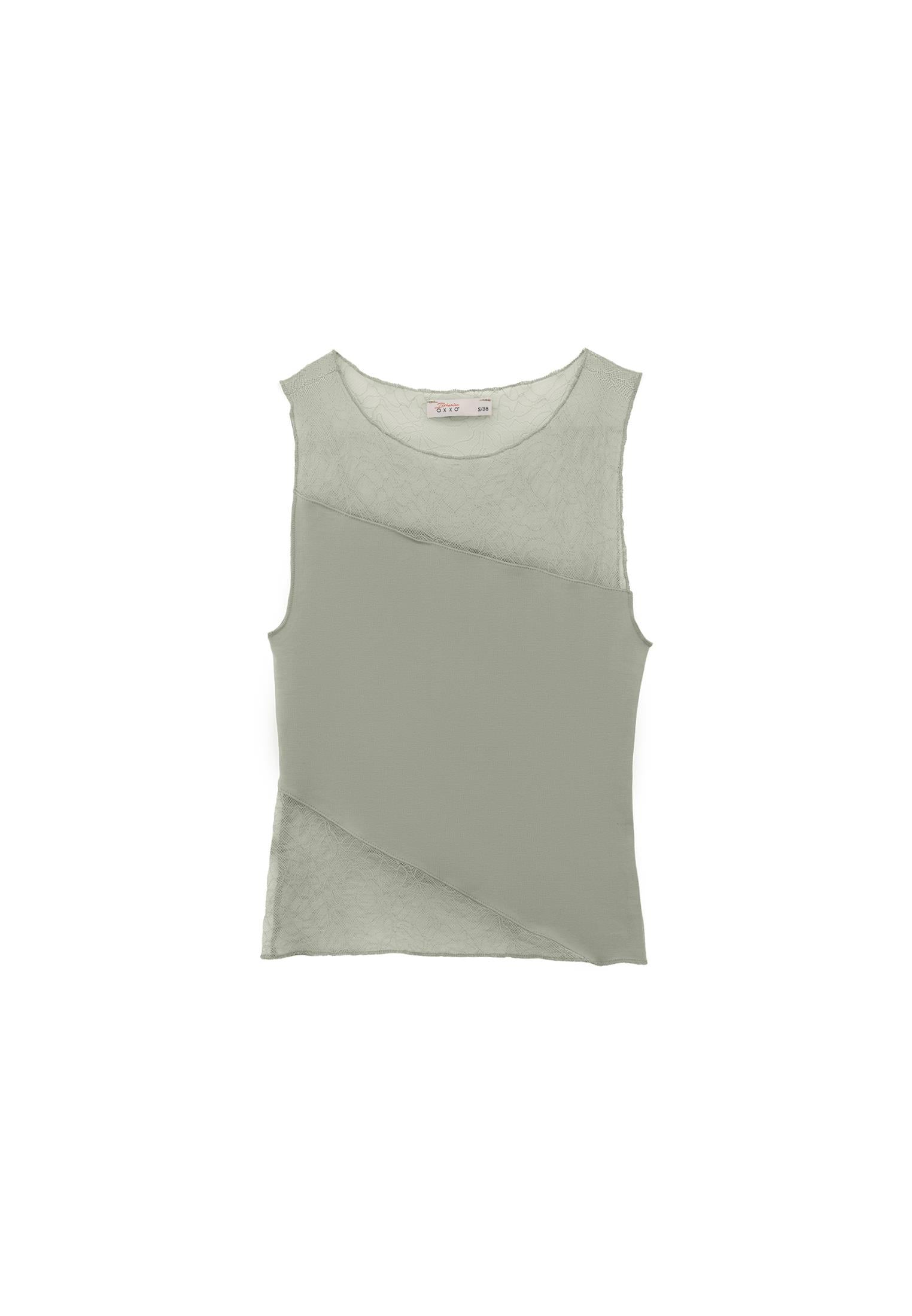 Boat Neck Bodycon Standard Tank Top - TEA