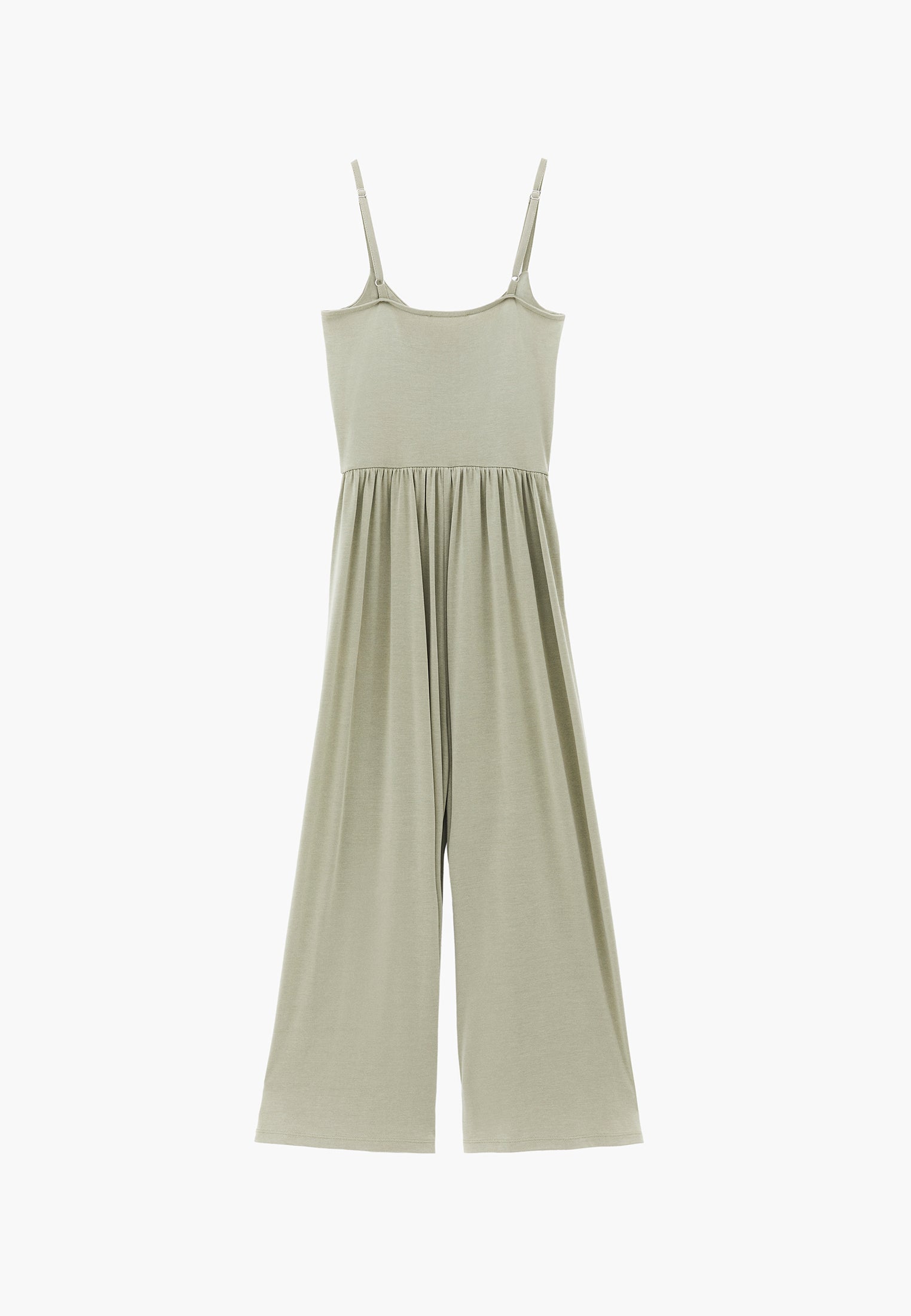 V Neck Long Jumpsuit - TEA