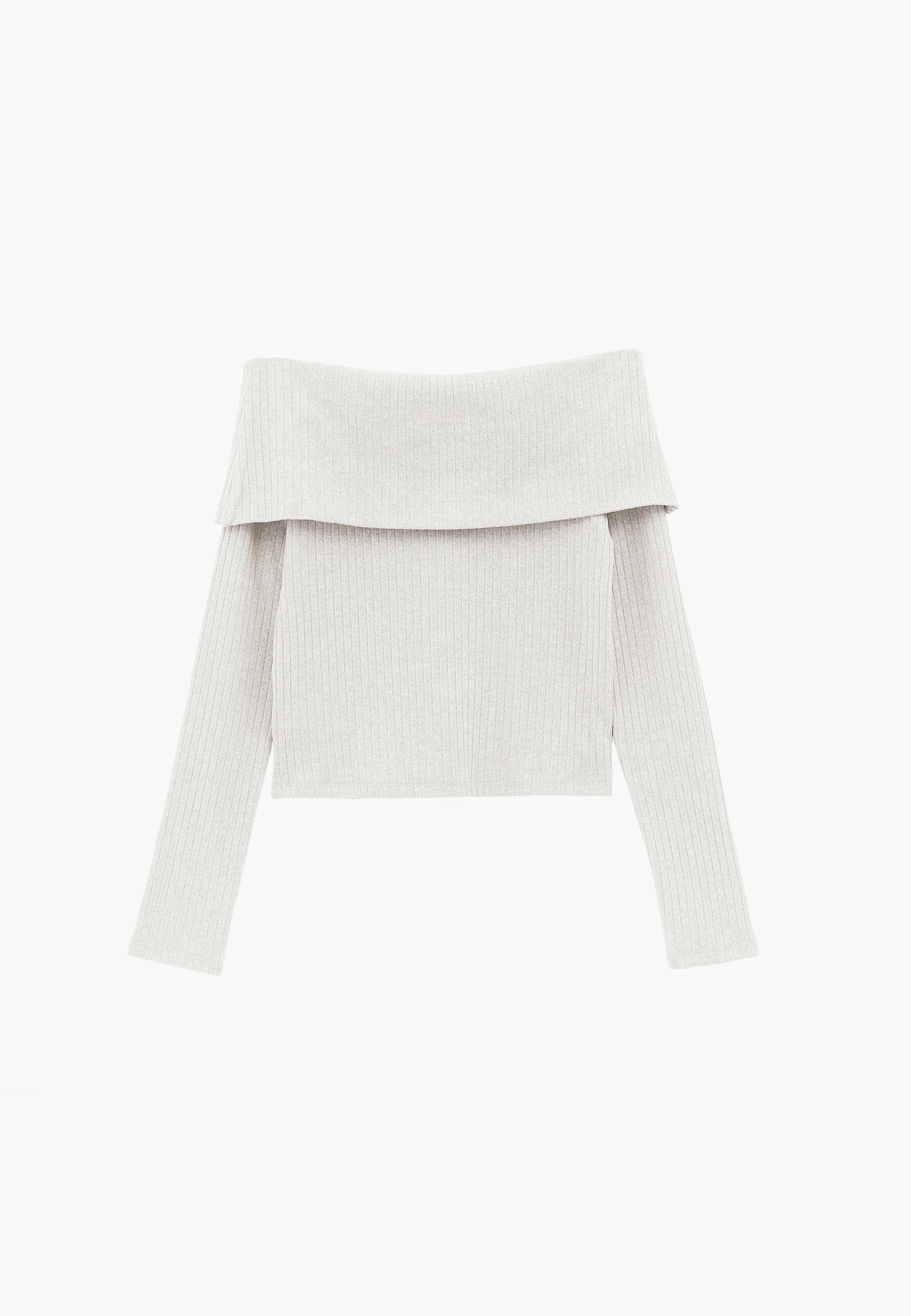 Drop Shoulder Long Sleeve Knit Sweater - TEA