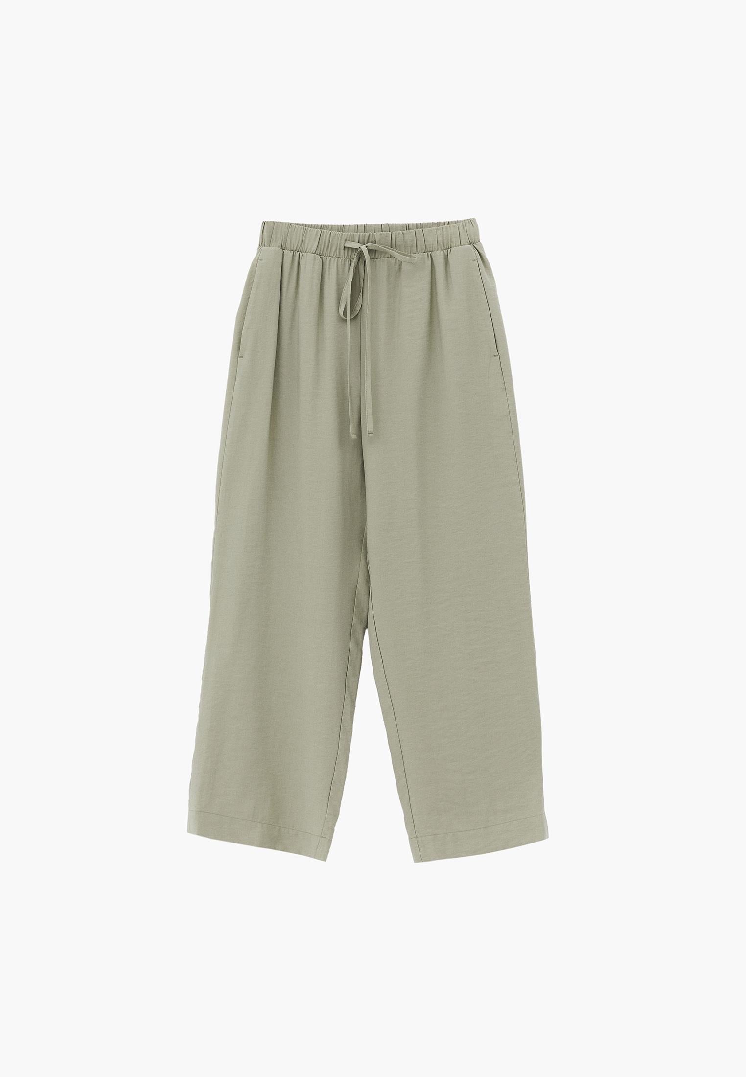 High Waist Straight Pants - TEA