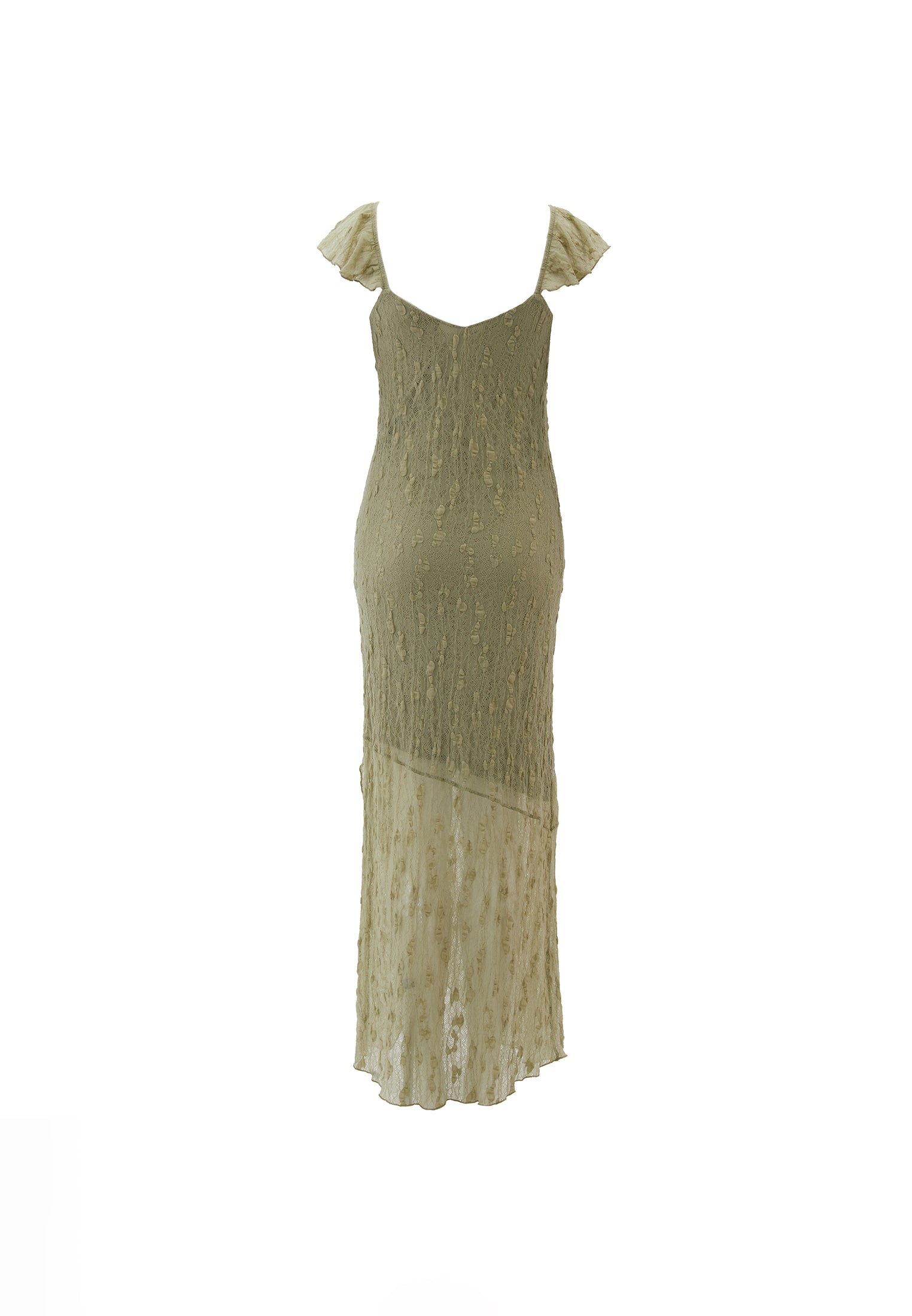 V Neck Long Maxi Dress - TEA
