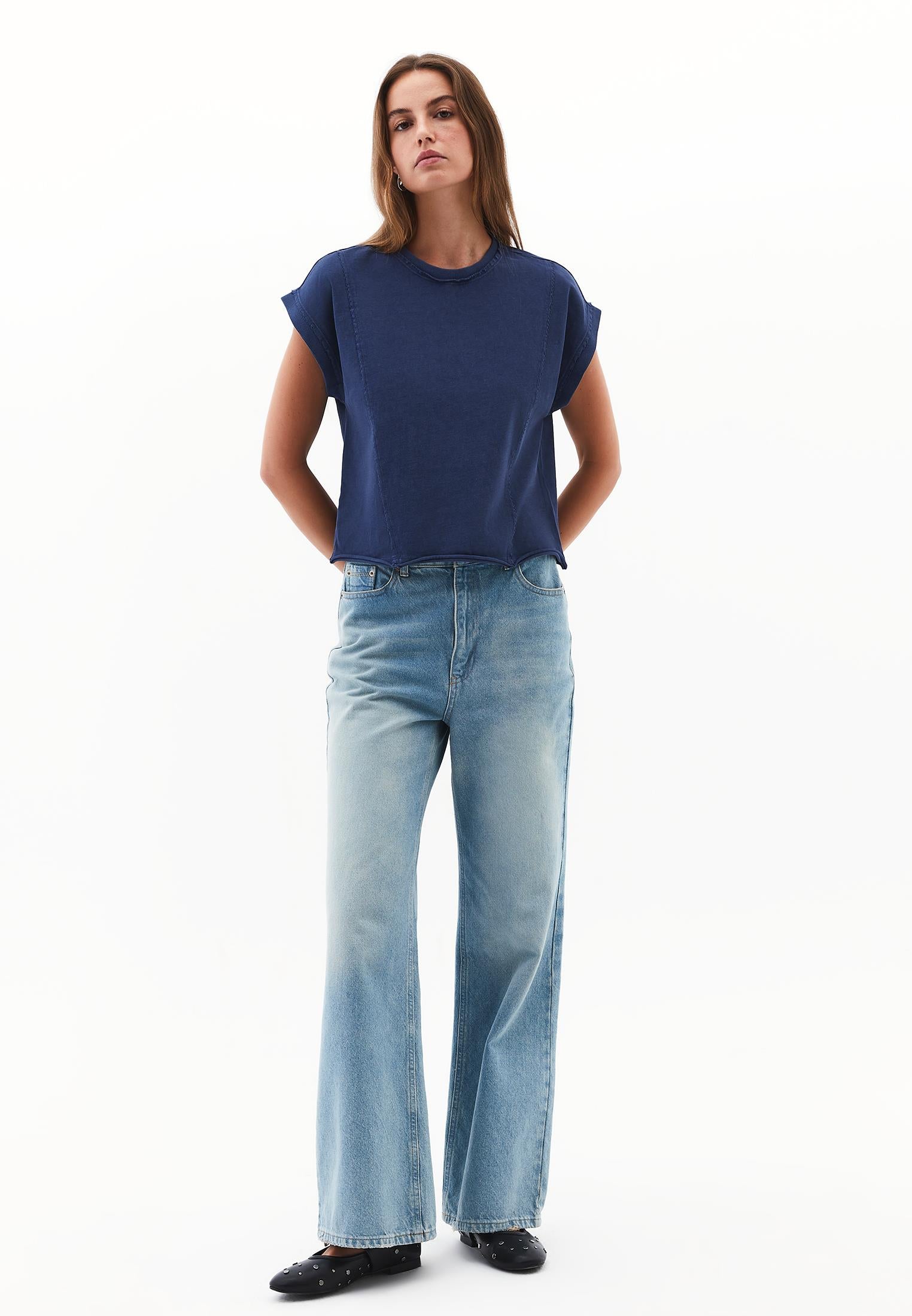 Loose Fit Crew Neck T-Shirt - TITAN