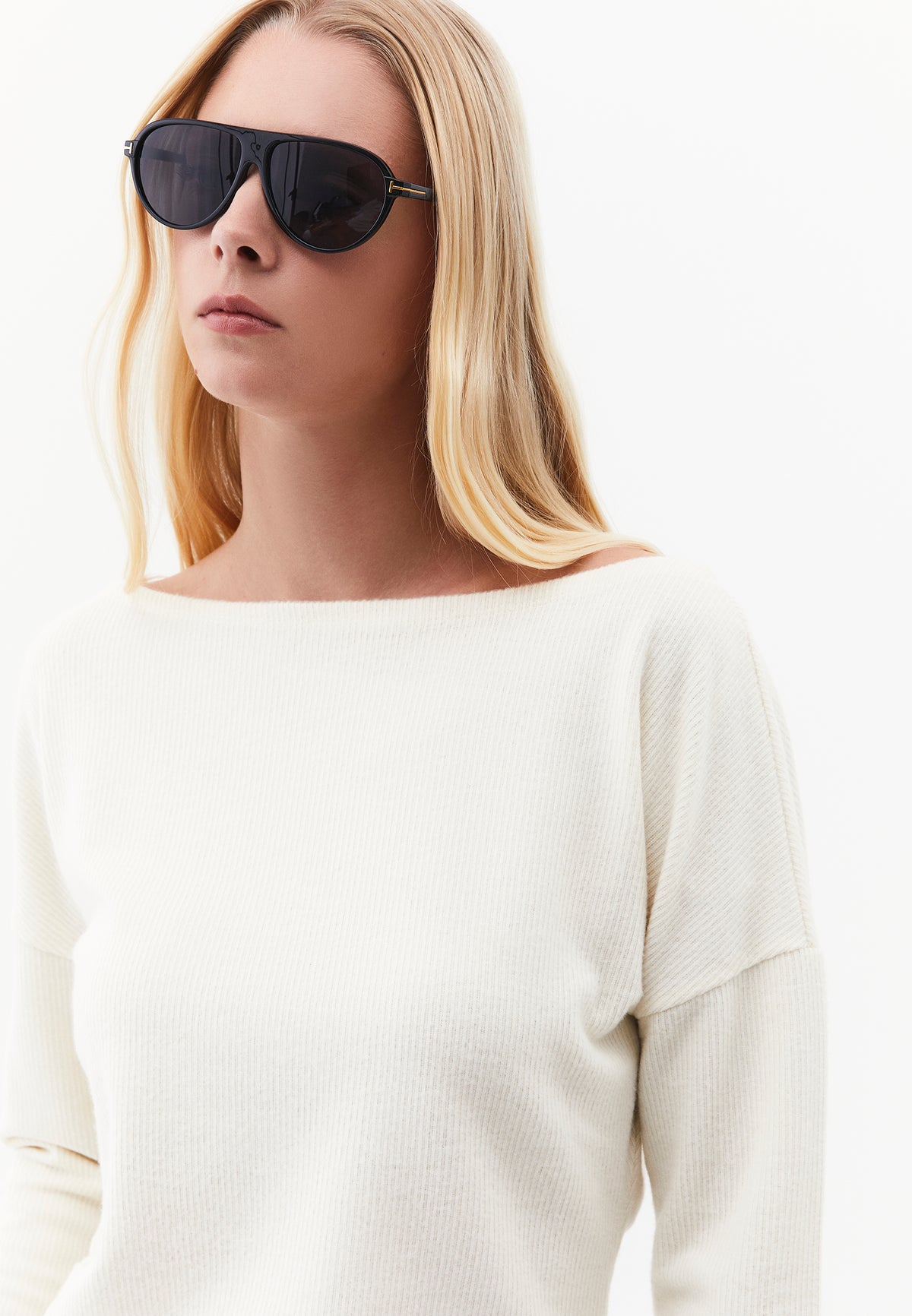 Gathered Boat Neck Blouse - TURTLEDOVE