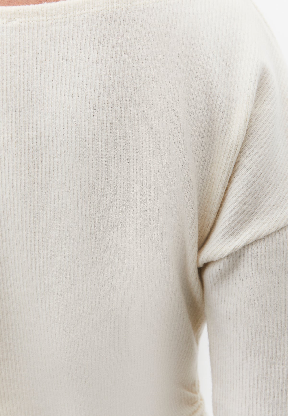 Gathered Boat Neck Blouse - TURTLEDOVE
