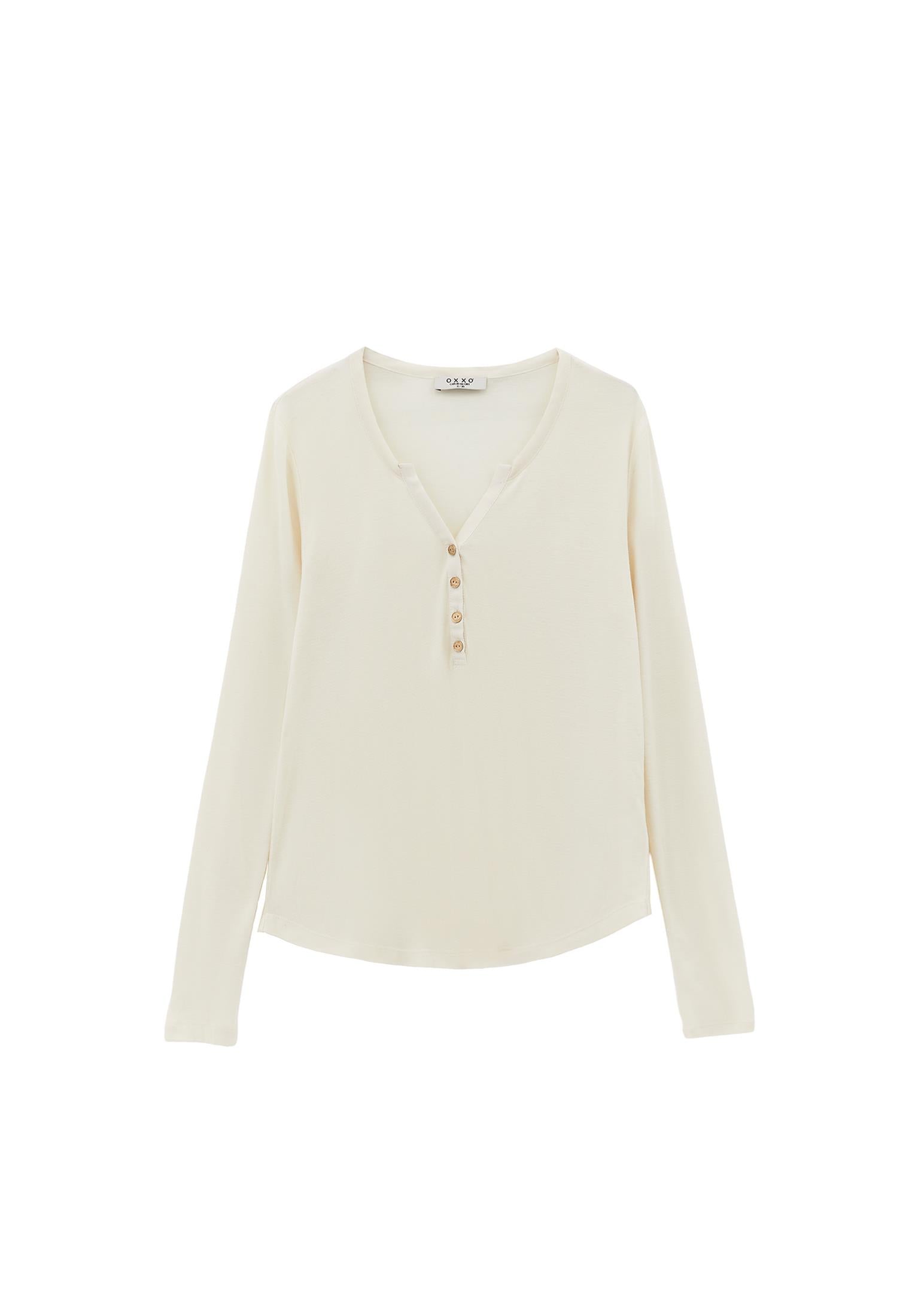 Polo Collar Buttoned T-Shirt - TURTLEDOVE
