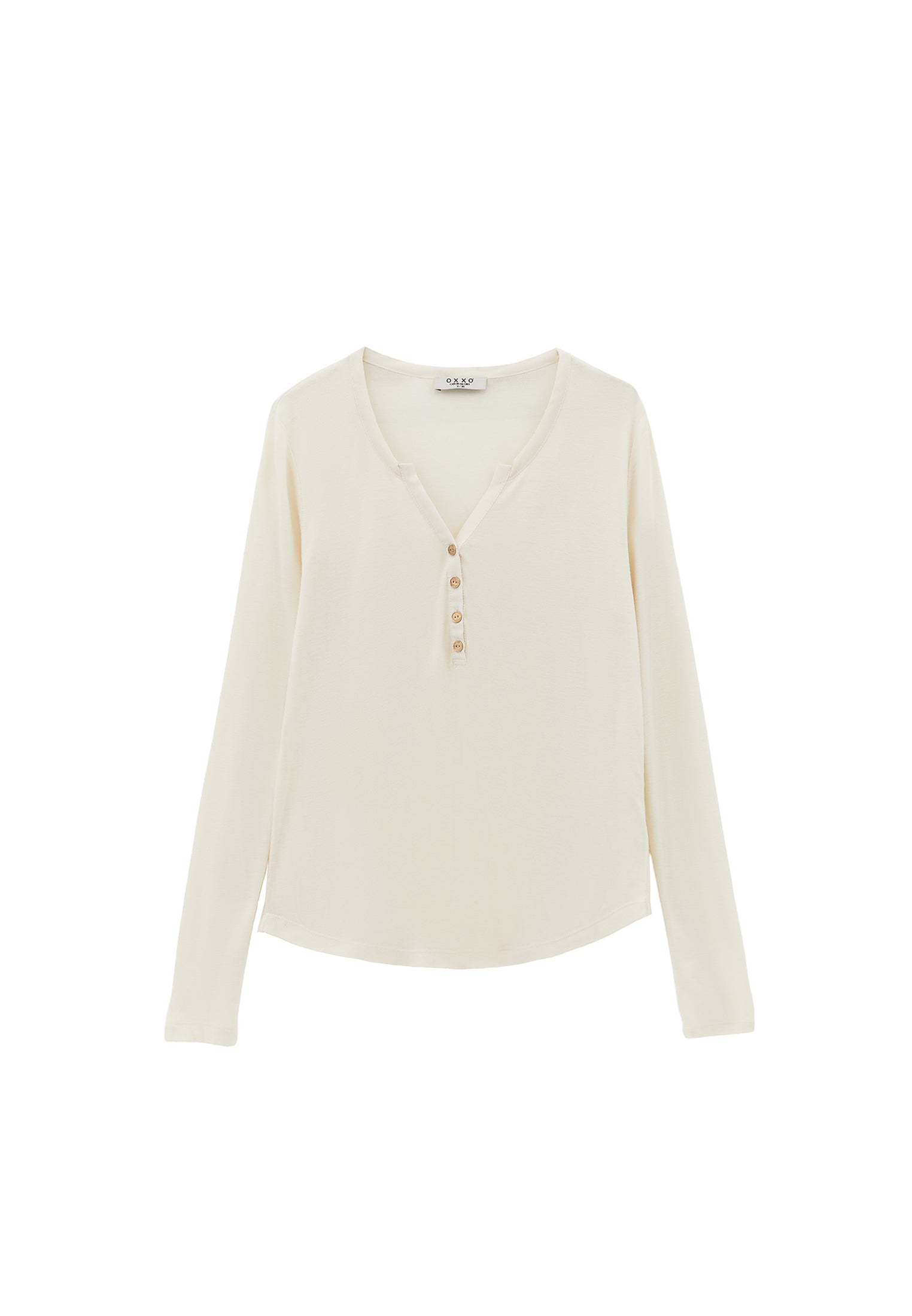 Polo Collar Buttoned T-Shirt - TURTLEDOVE