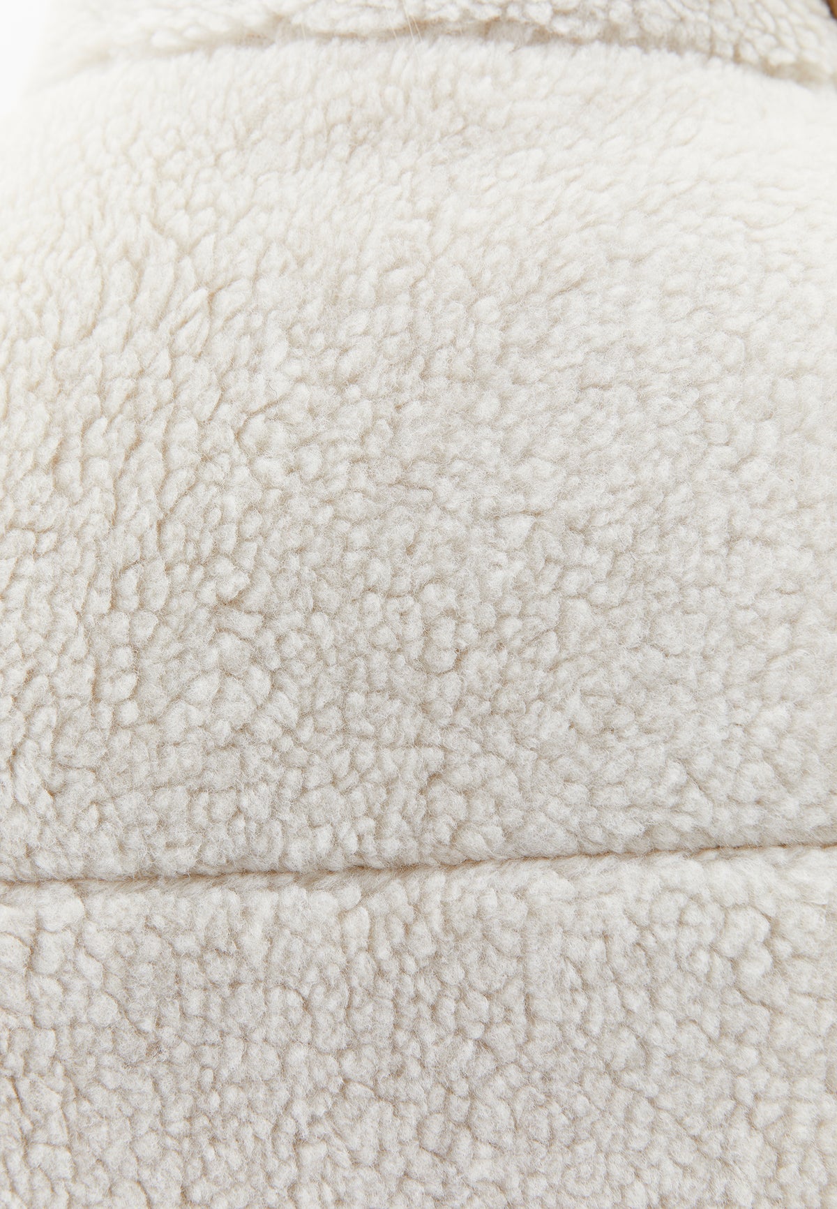 High Collar Bouclé Short Jacket - TURTLEDOVE