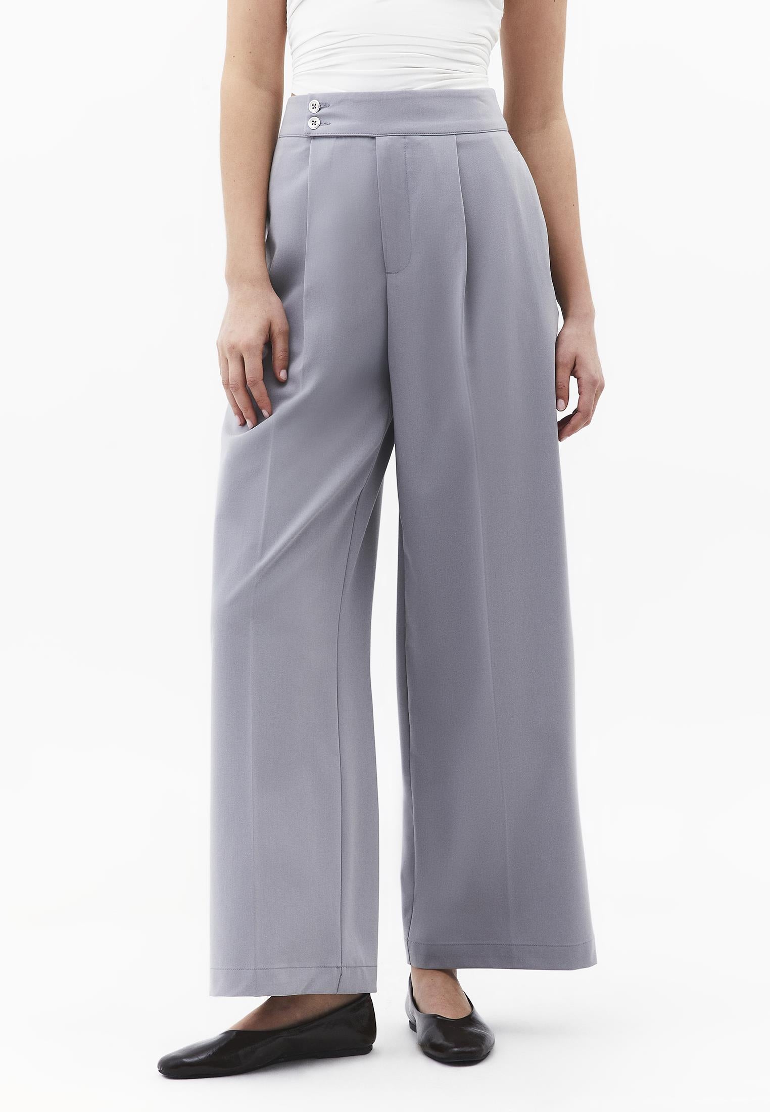 Ultra High Waist Straight Pants - ULTIMATE GRAY