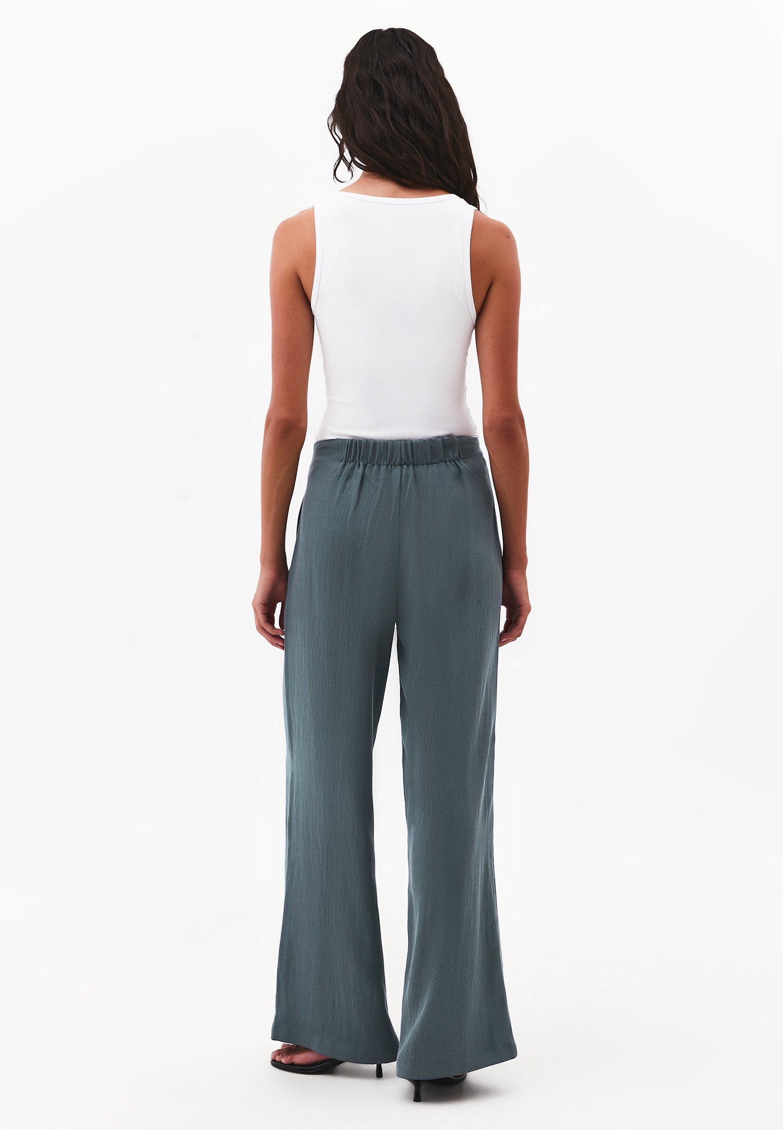 Pleated Ultra High Waist Wide Leg Pants - URBAN CHIC