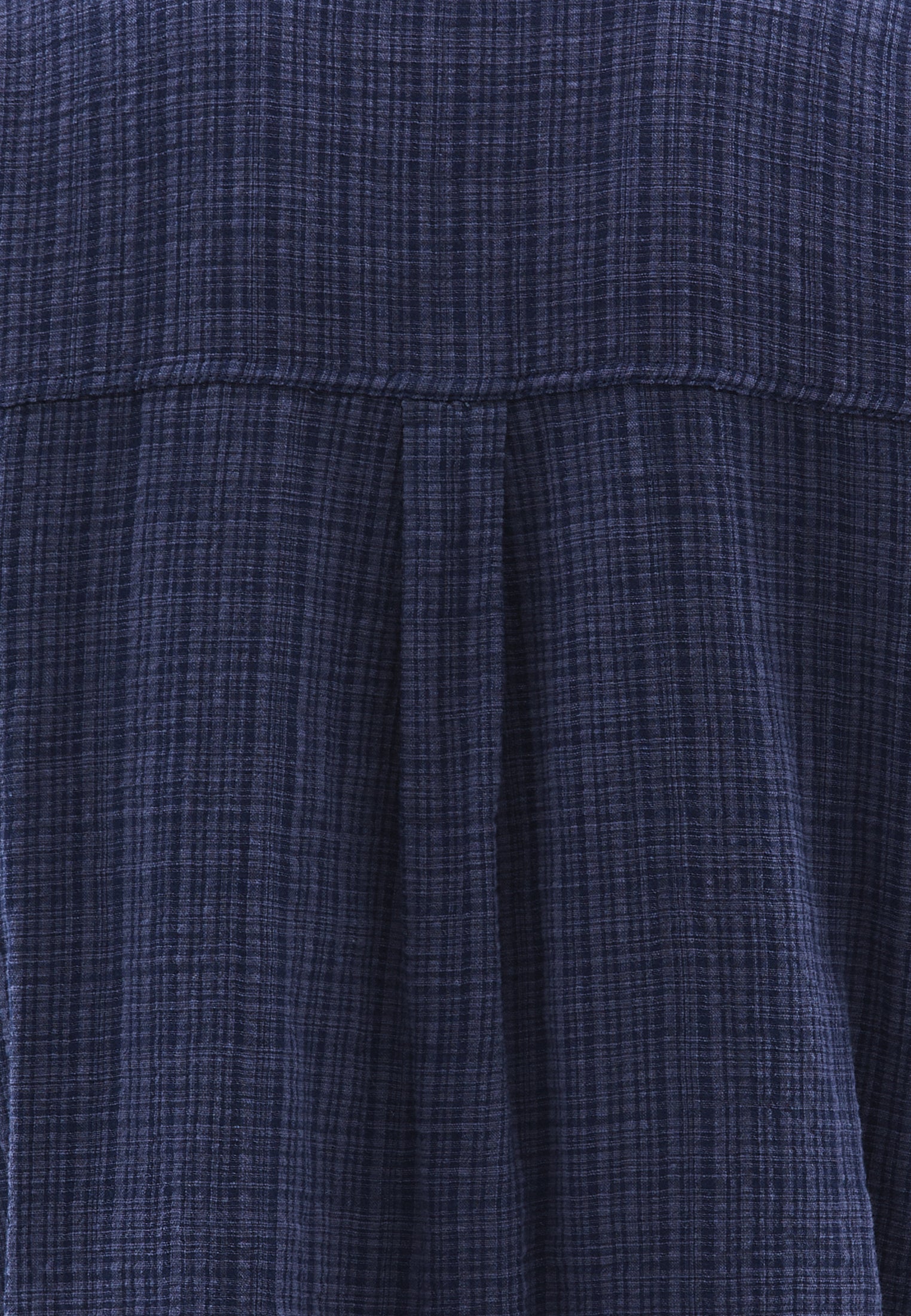 Button Detailed Oversize Long Sleeve Shirt - VINTAGE INDIGO