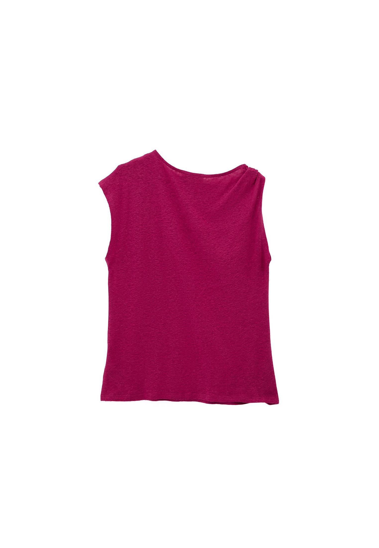 Boat Neck Sleeveless T-Shirt - VIVACIOUS