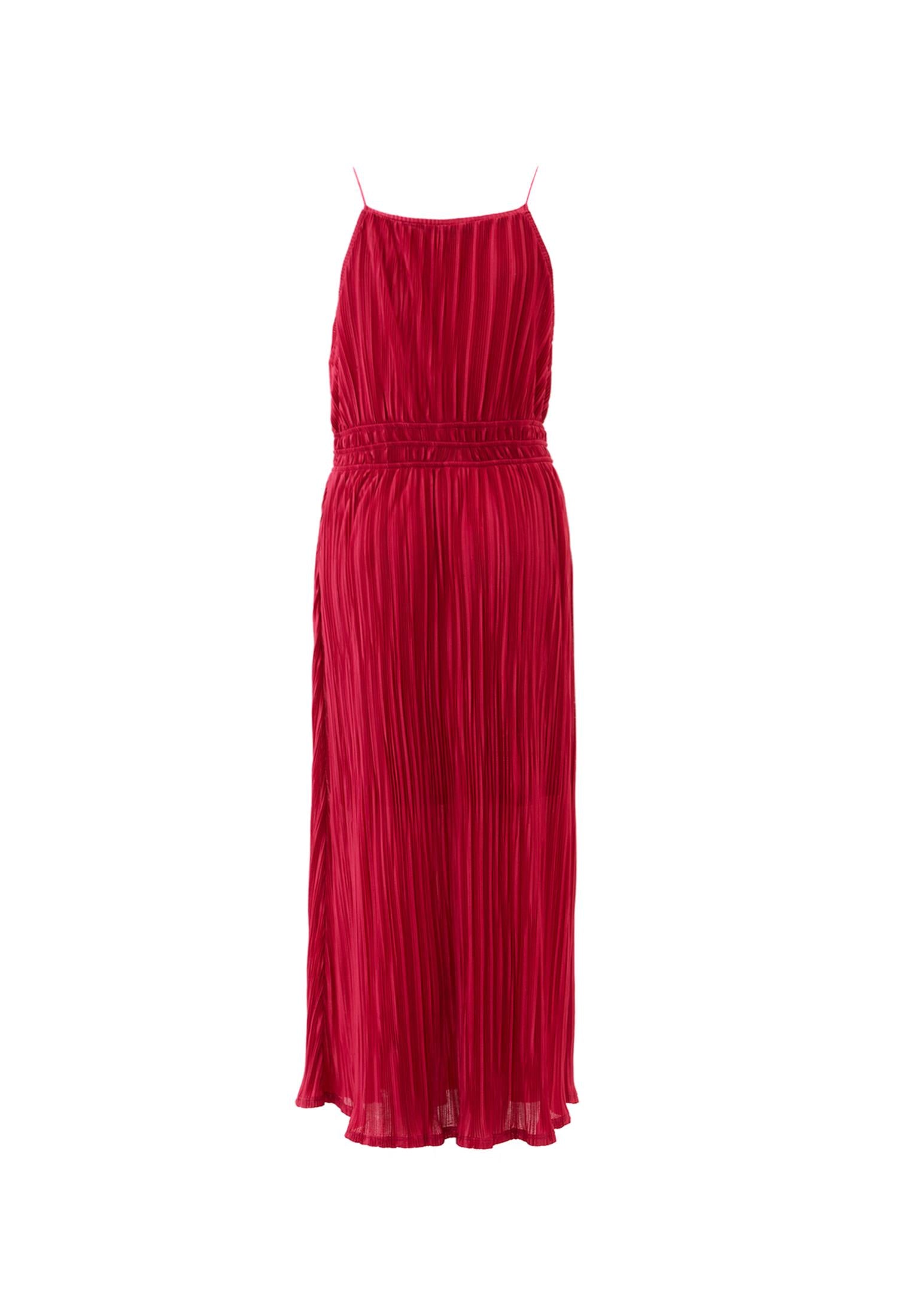 Halter Neck Long A-Line Dress - VIVACIOUS