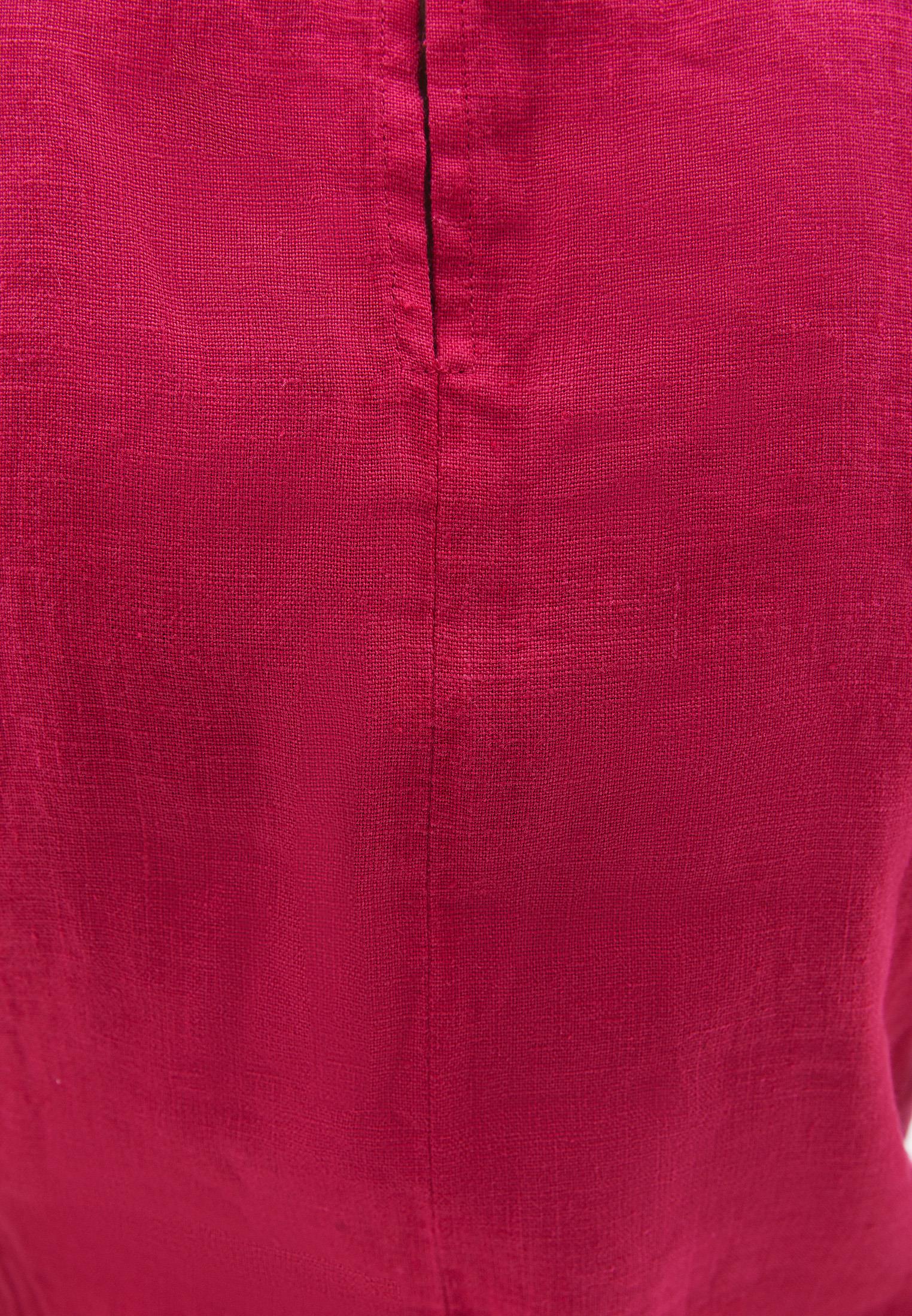 Embroidered Halter Neck Sleeveless Blouse - VIVA MAGENTA